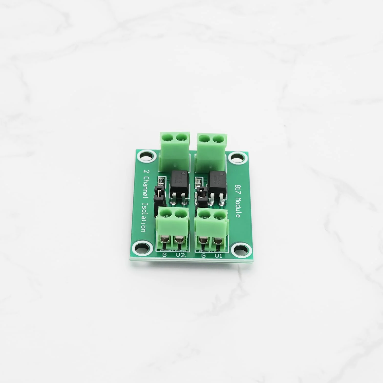 Create idea Módulo de conmutación de control de voltaje de aislamiento de voltaje de 2 canales 817 817 de 3,6 a 24 V, módulo aislado fotoeléctrico de 38 x 29 mm