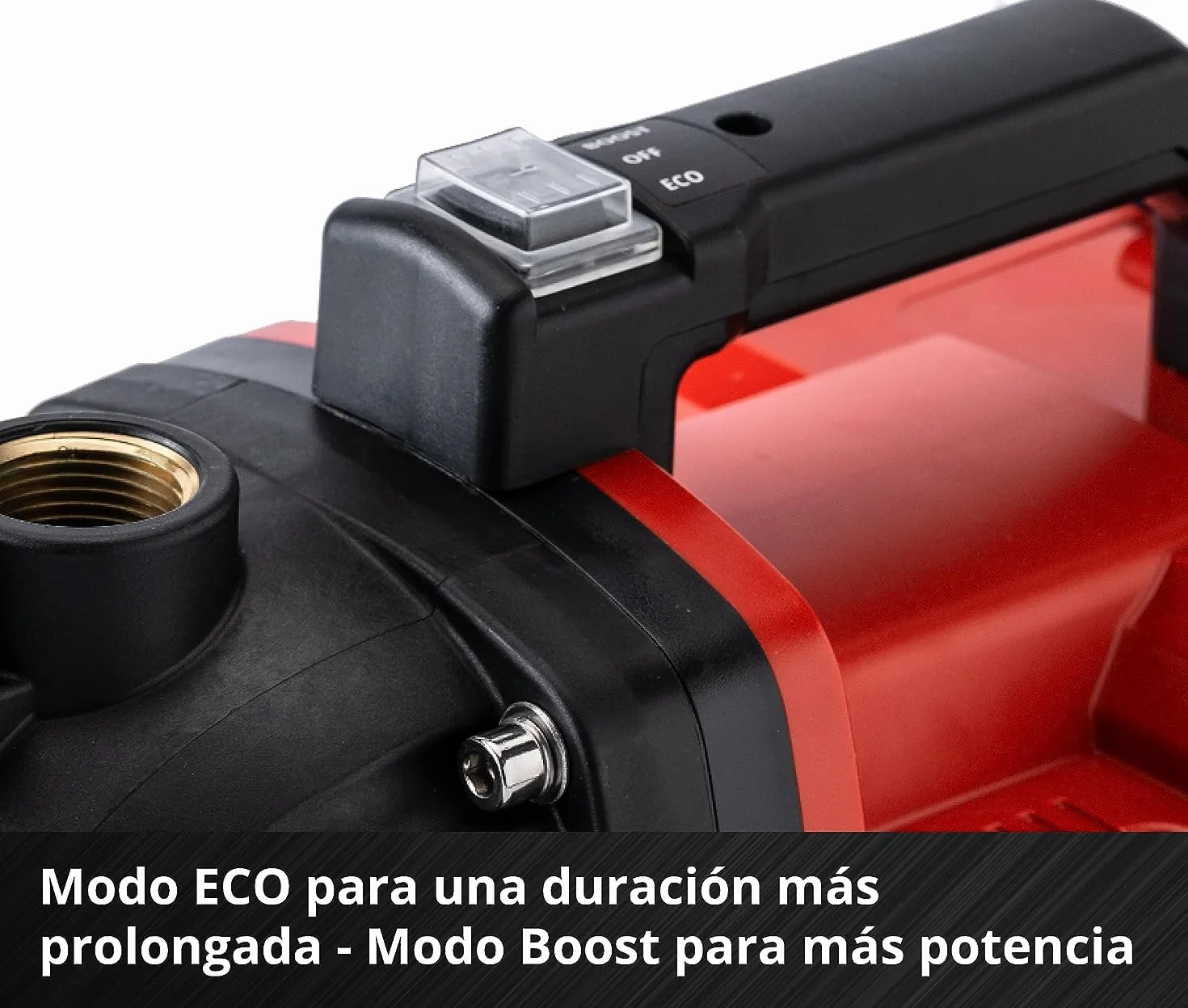 Einhell Bomba de jardín a batería AQUINNA 36/30 Power X-Change (2x 18 V, interruptor ECO de 2 escalones, tornillo de entrada y salida de agua, protección térmica, asa de transporte, sin baterías)