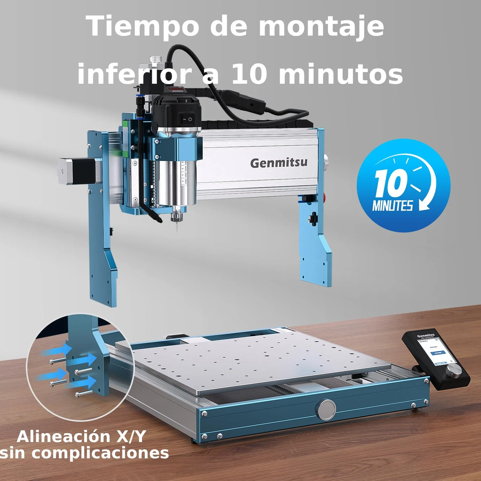 Máquina fresadora CNC Genmitsu 3030-PROVer Ultra para metal, grabadora CNC para todo tipo de metal con potente husillo de 710 W, alta precisión de ±0,03 mm, guías lineales dobles y husillos de bolas