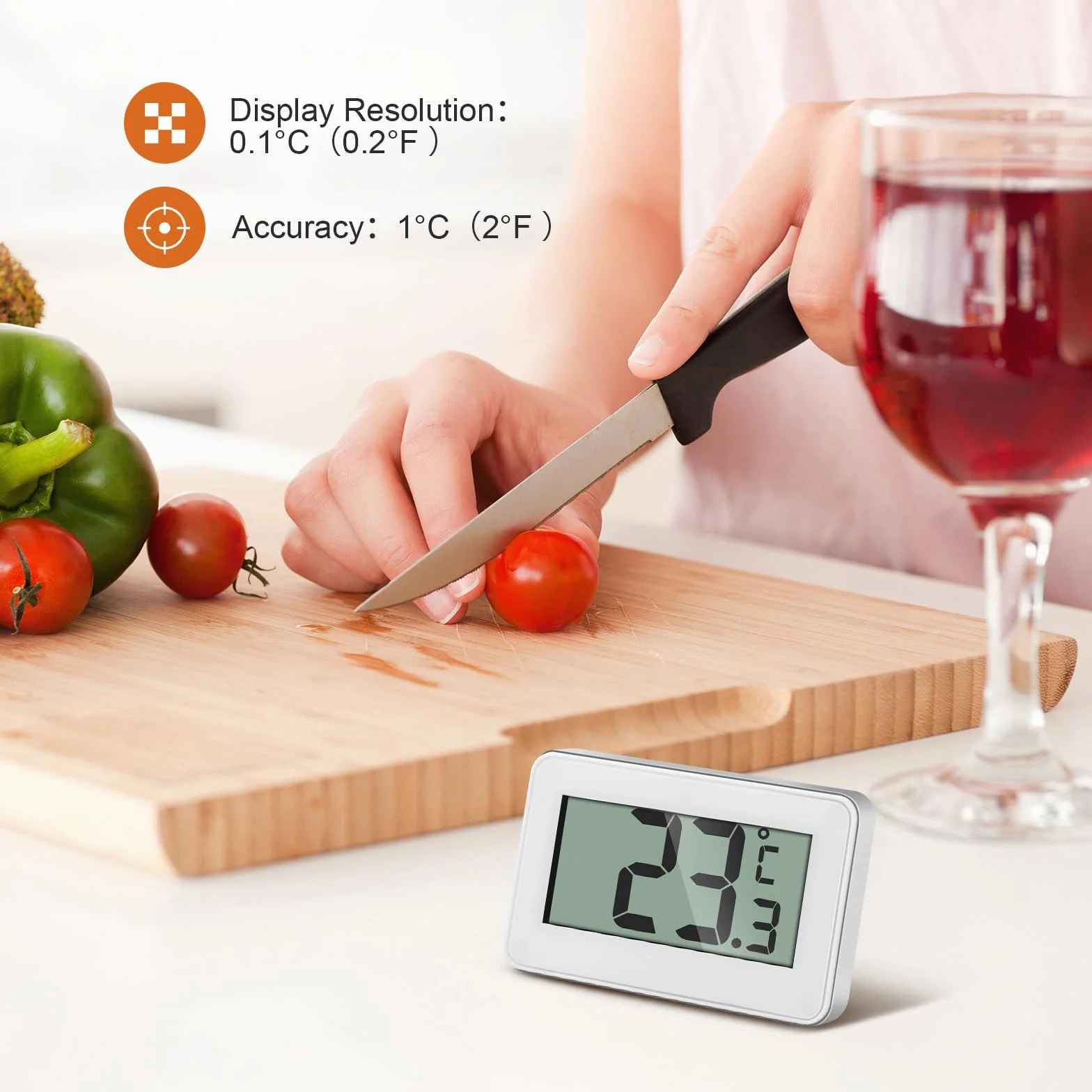 Termometro Digital Cocina, Mini Termometro Nevera, Termometro Congelador Refrigerador
