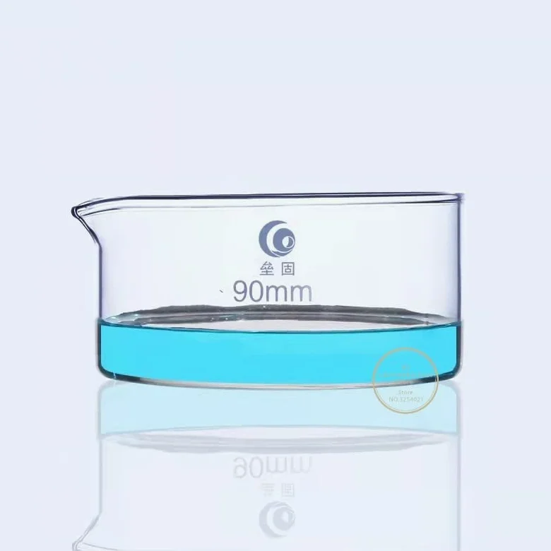 Plato de cristalización de Vidrio de borosilicato Alto, Plato Circular, Plato de Laboratorio, Resistencia a Altas temperaturas, 1 ud. (Size : 200mm)
