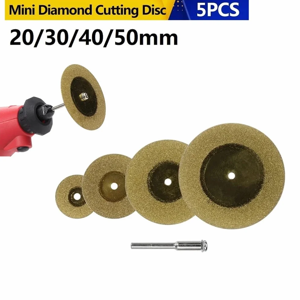 Discos de corte de diamante con revestimiento de titanio 20/30/40/50 mm para vidrio cerámica piedras preciosas metal