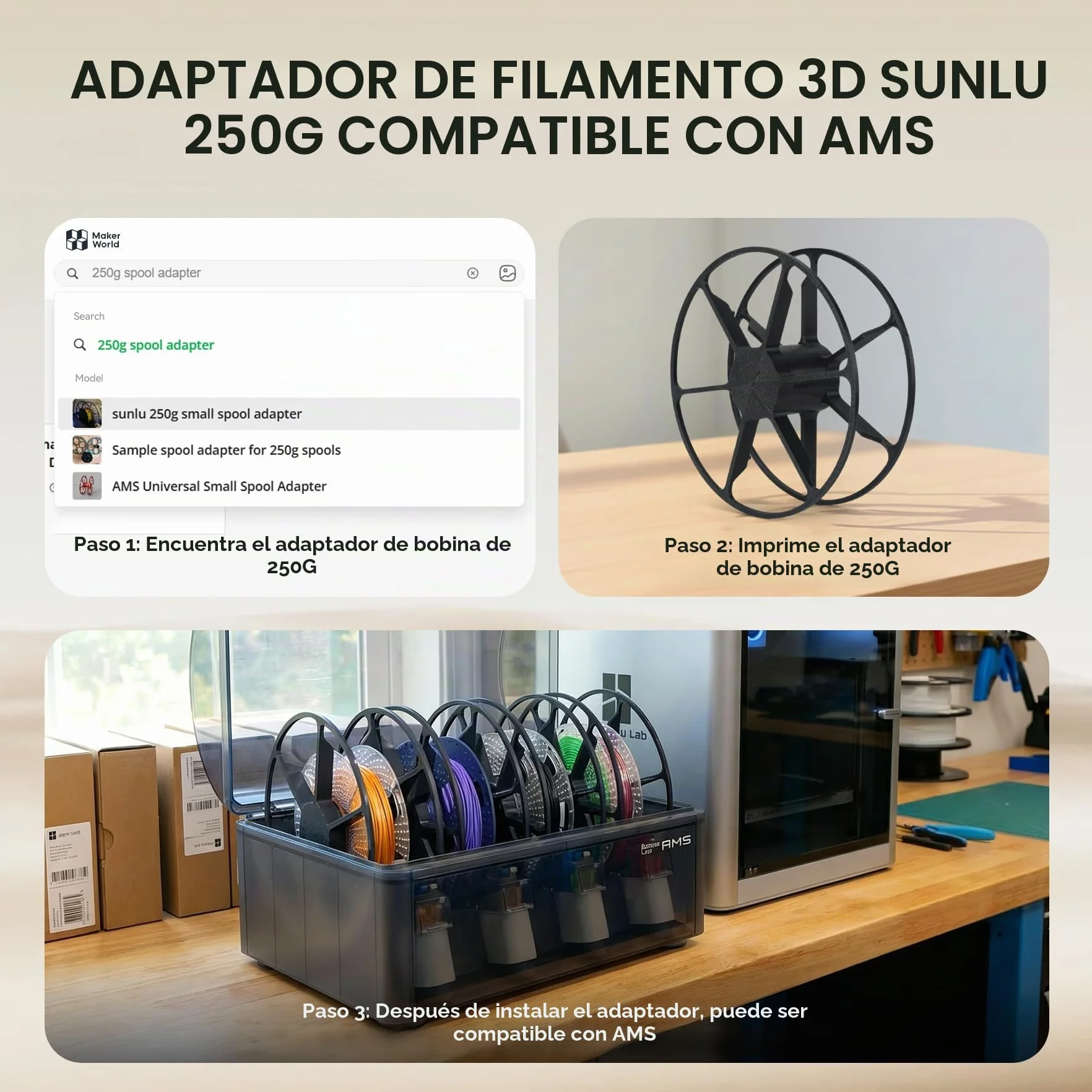 SUNLU Filamento PLA Mate 16 Colores Multicolor 0.069 Pulgadas Mini Carrete Paquete de 16
