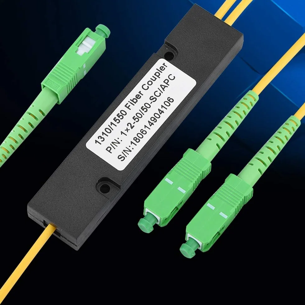 DEWIN Divisor óptico SC/APC 1X2 FBT Monomodo Fibra óptica