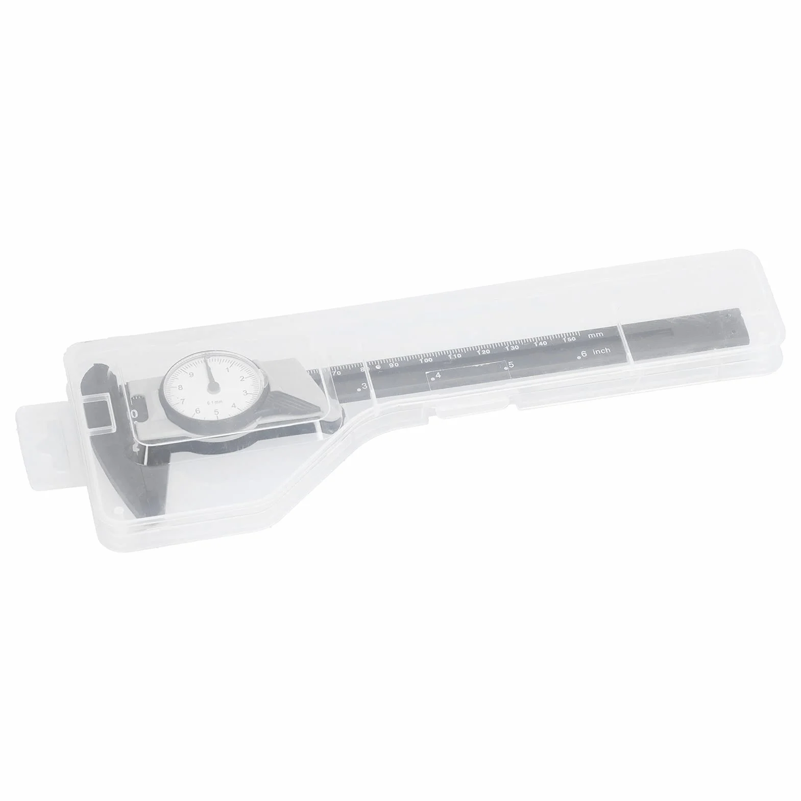 Calibrador con Dial, 0-150 mm Calibrador Analógico, Pie de Rey, Lectura de 0,1 mm, ABS, Portátil y Resistente a Golpes, Herramienta de Medición Métrica Portátil para Uso en Laboratorio y Hogar