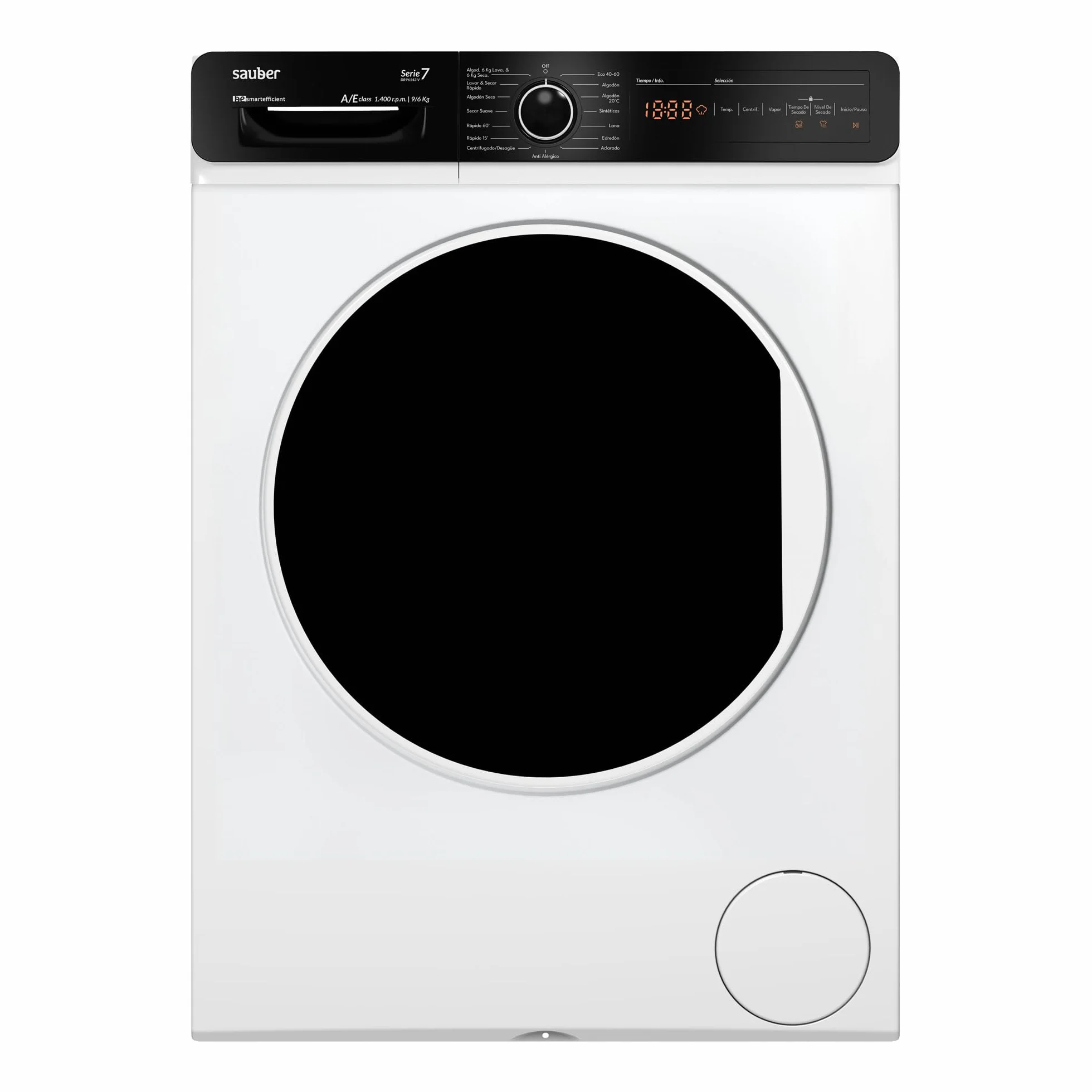 Sauber Lavadora-Secadora SERIE 7 DR96143 9kg Lavado 6kg Secado 1400 RPM A/E Motor Inverter