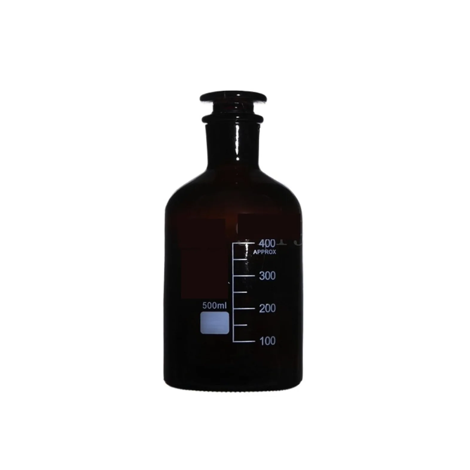 Botella de reactivo de vidrio, Frasco de vidrio for reactivo de laboratorio, de boca estrecha y boca pequeña, con tapón esmerilado, multicolor, de 60 ml a 1000 ml(1000mL 1pc)