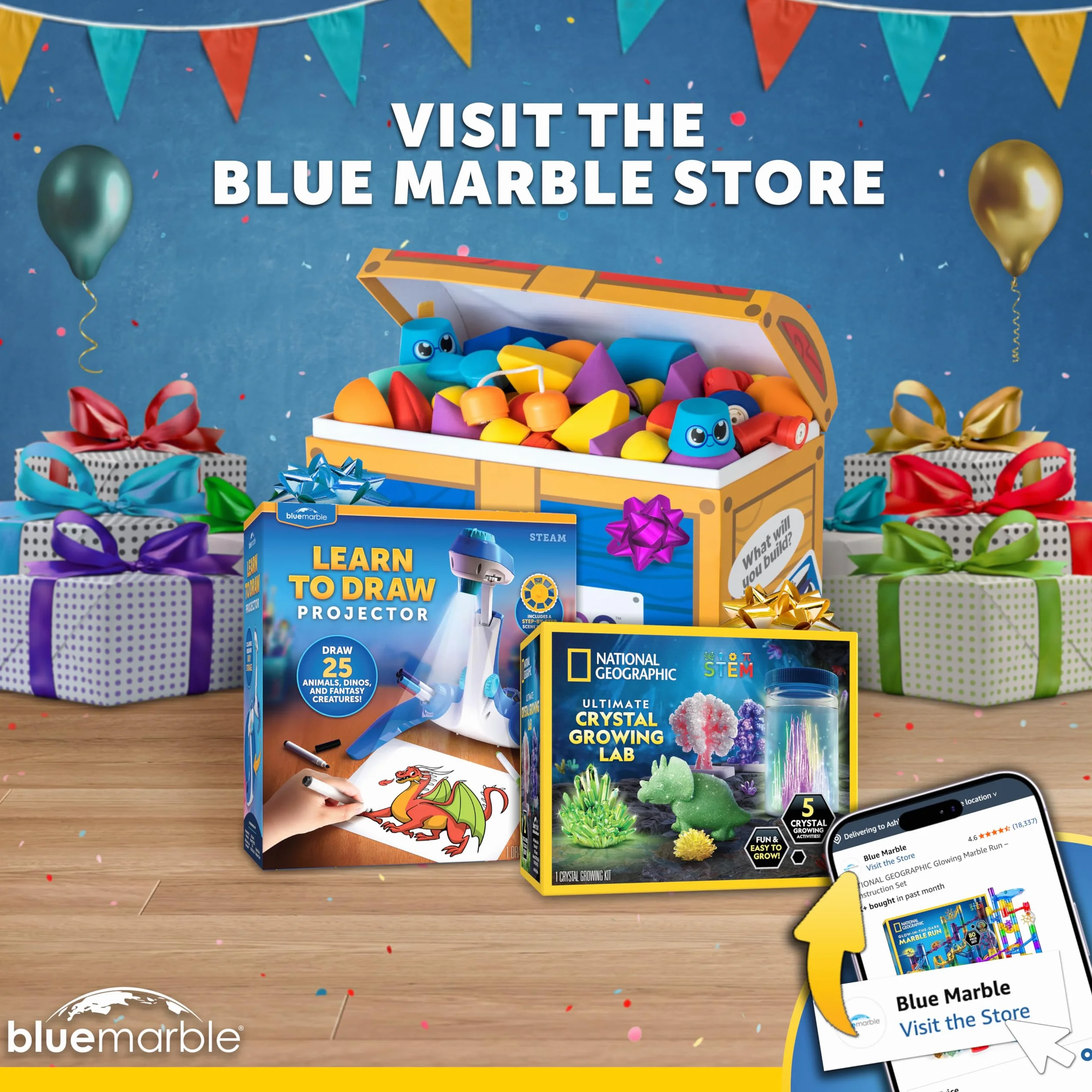 Blue Marble National Geographic Rock Tumbler Media - Kit de suministros para el pulido de rocas, grano a granel de 4 etapas, 680 g de pellets de cerámica y medios de pulido GemFoam