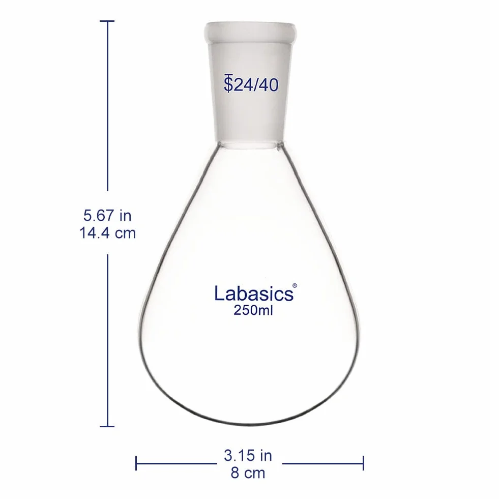 Labasics Kolba Borokrzemowa Jednoszyjna do Aparatu Rotacyjnego 24/40 250 ml