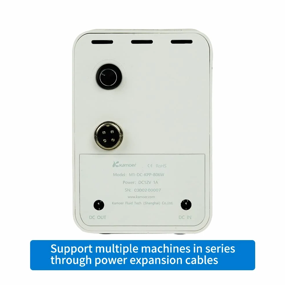 Kamoer M1-DC Bomba peristáltica inteligente 12V DC bomba dosificadora | Líquido programable de bajo flujo ajustable con control para acuario de laboratorio ≥ 33 ml/min