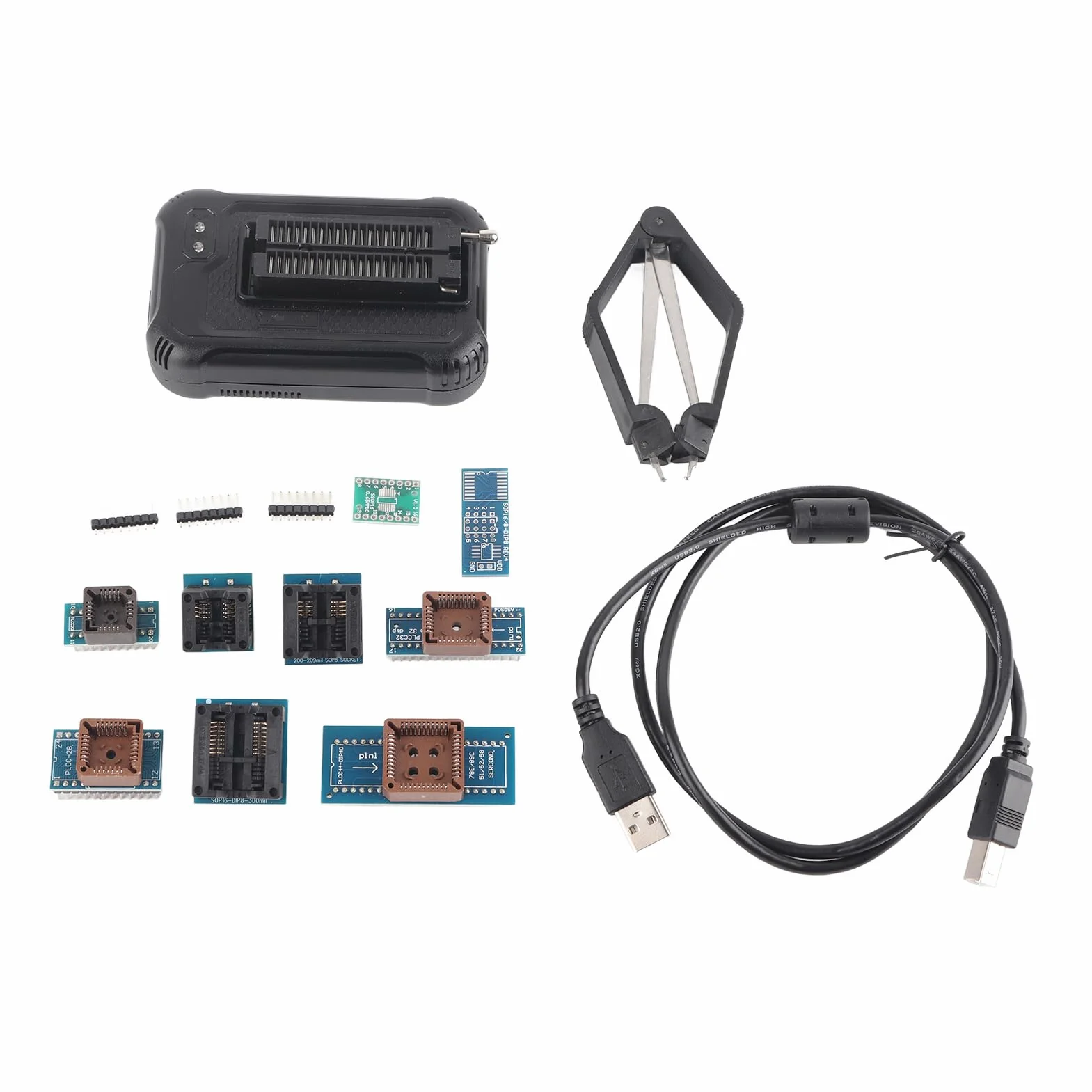 SEAFRONT TL866II Universal Programador 3 en 1 para EEPROM Flash 8051 AVR MCU GAL PIC con 10 Adaptadores Soporte USB