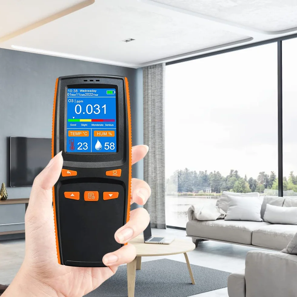 Analizador de ozono portátil Medidor de ozono O3 multifuncional Detector de aire Sensor inteligente Medidor de ozono Monitor de contaminación de calidad del aire