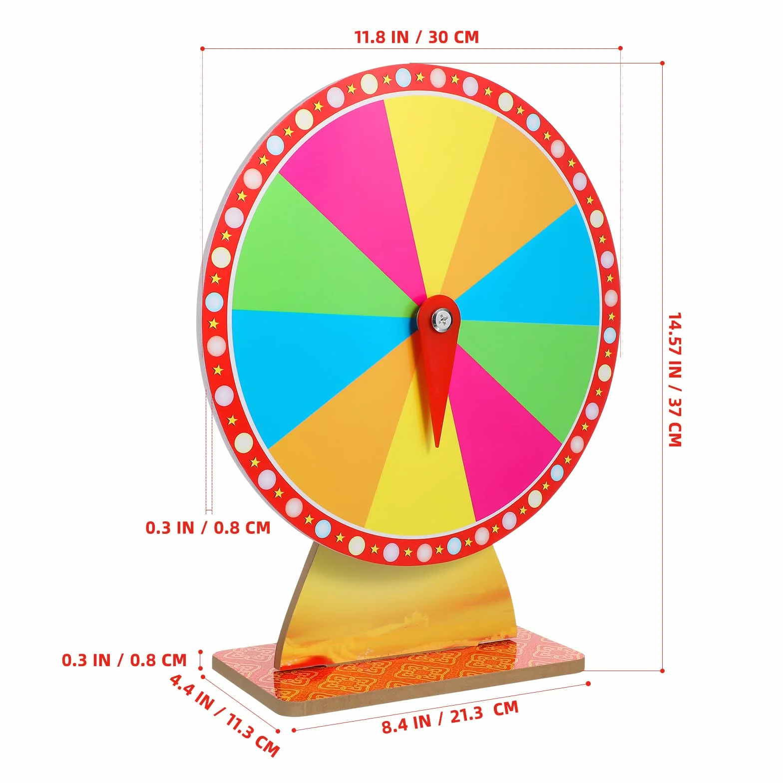 Rueda para Premios con Soporte de Escritorio - Ruleta de la Fortuna para Fiesta - Juego Suerte para Carnaval