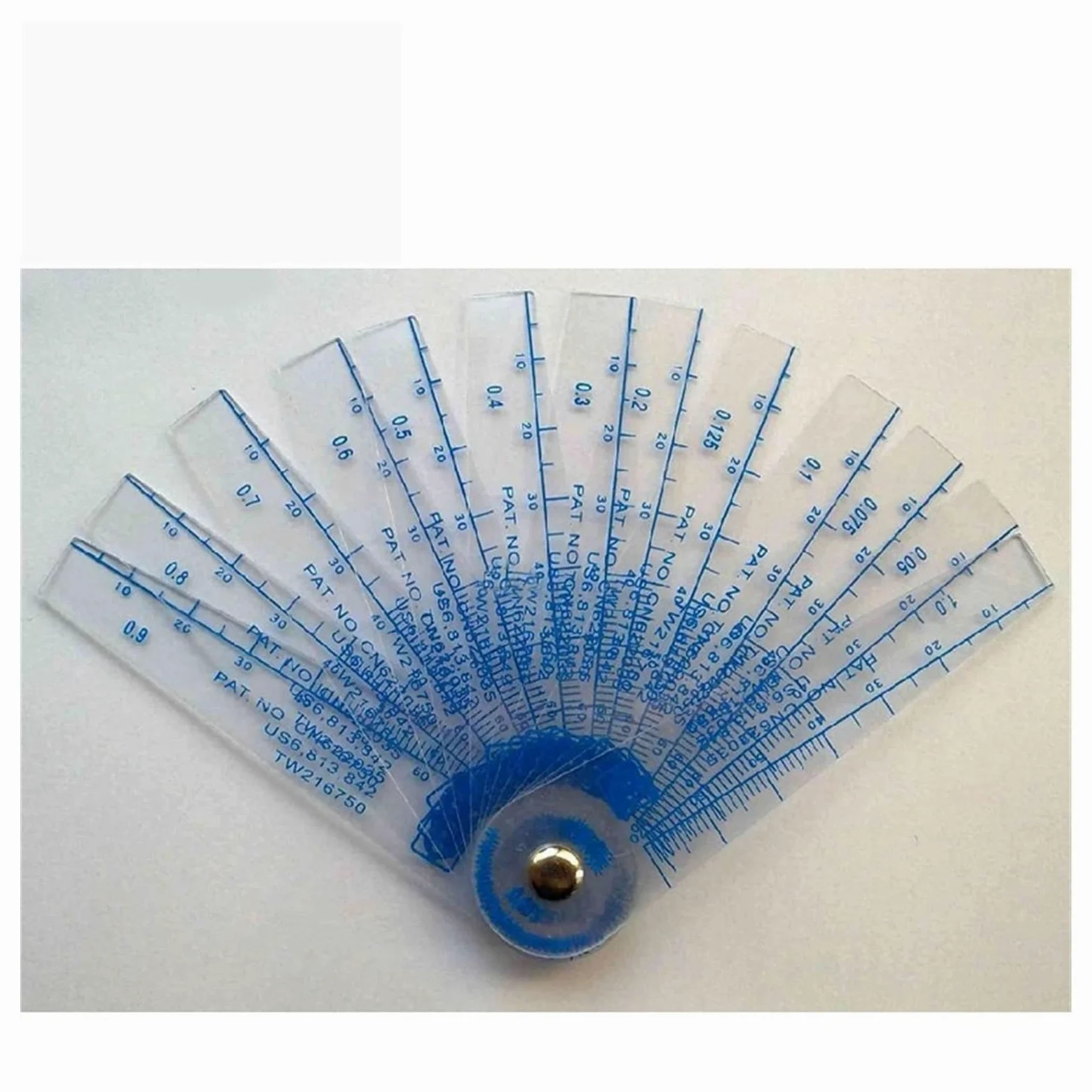 Galgas Reglaje Valvulas, Medidores de espesores de 26 cuchillas, medición métrica de 0,02 a 4mm de espesor, calibre de relleno métrico, herramientas de medición de plástico