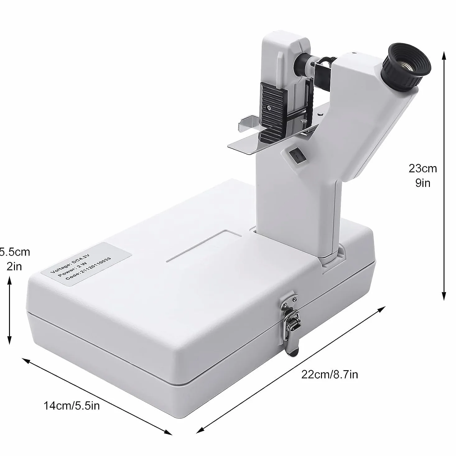 Lensómetro Manual, Lensómetro De Optometría, Lensómetro Óptico Portátil con Lente HD, Perilla De Ajuste De Lectura, para Lentes De 20-80 Mm, Tiendas De Óptica, Centros Ópticos Profesionales