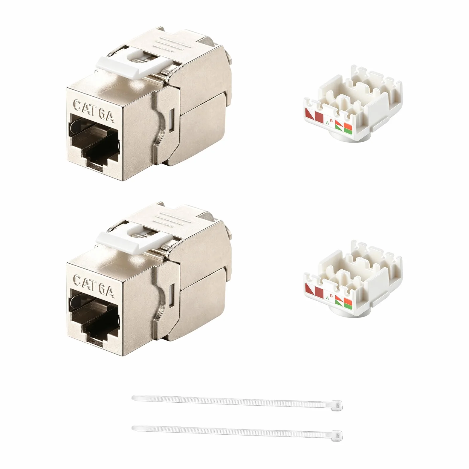 Módulo Keystone CAT6A RJ45 STP Blindado 10 Gbit/s 500 MHz LSA IDC Snap-In