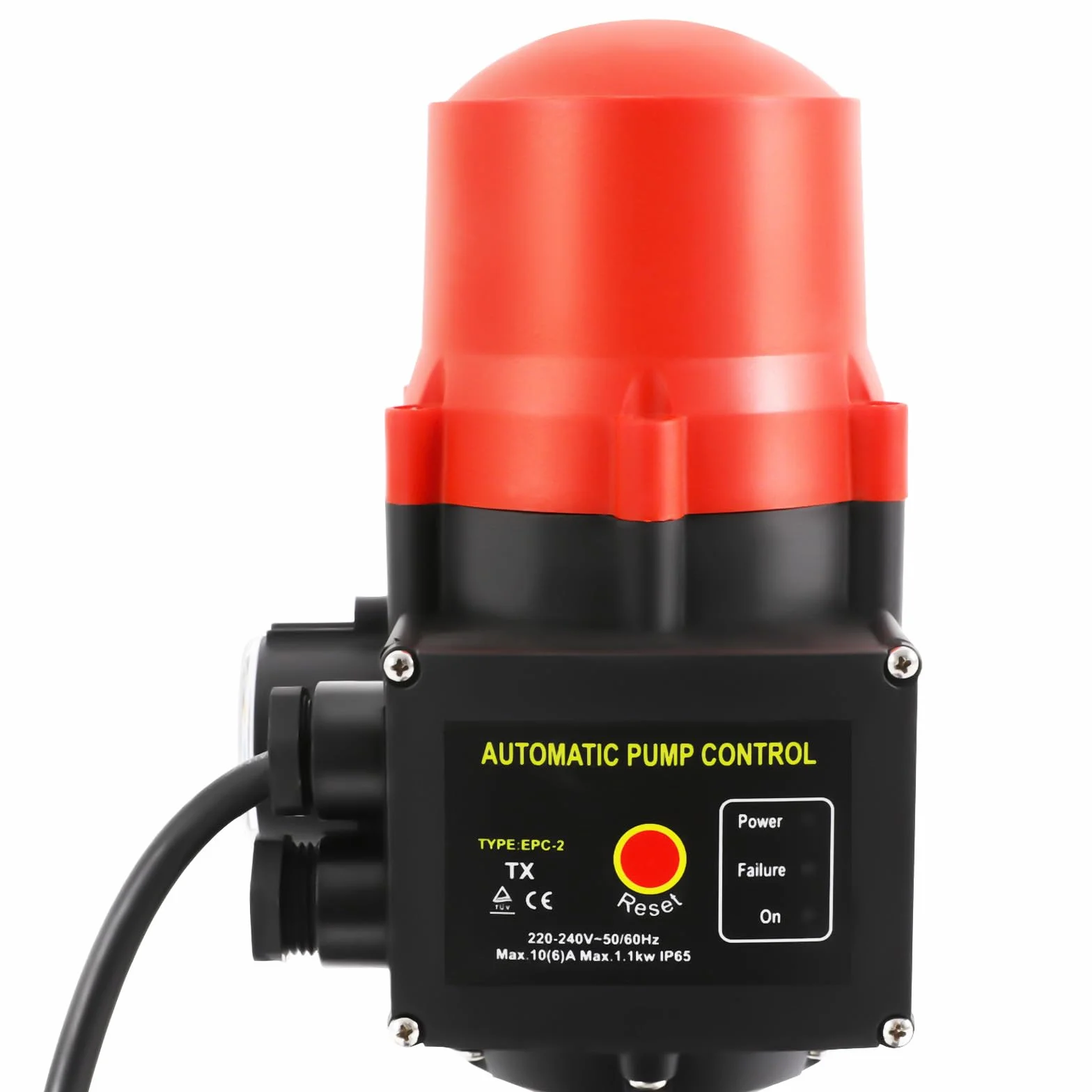 Bomba centrífuga doméstica 2500 W 2850 rpm, bomba centrífuga de jardín, 160 l/min, con interruptor de presión