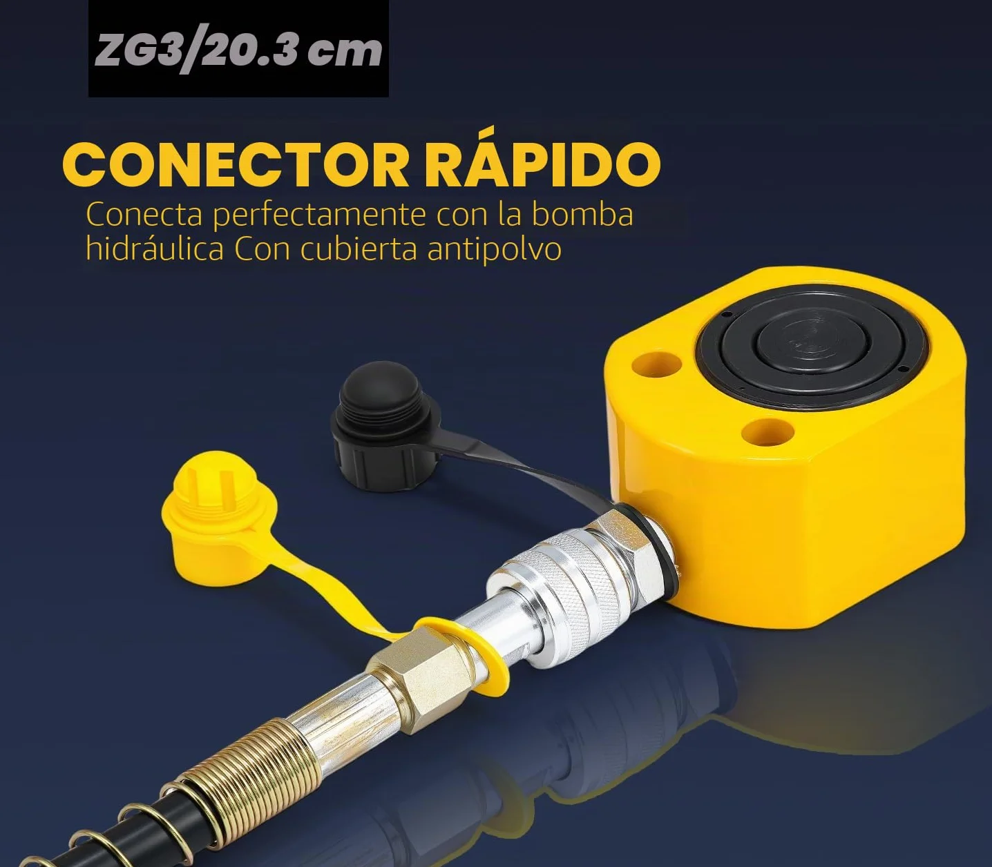 CGOLDENWALL Gato Hidráulico 10T con Bomba CP-180, 26mm Carrera, 51mm Altura Propia, Área Efectiva 11.3cm², para Maquinaria de Construcción (DFPY-10T+CP-180)