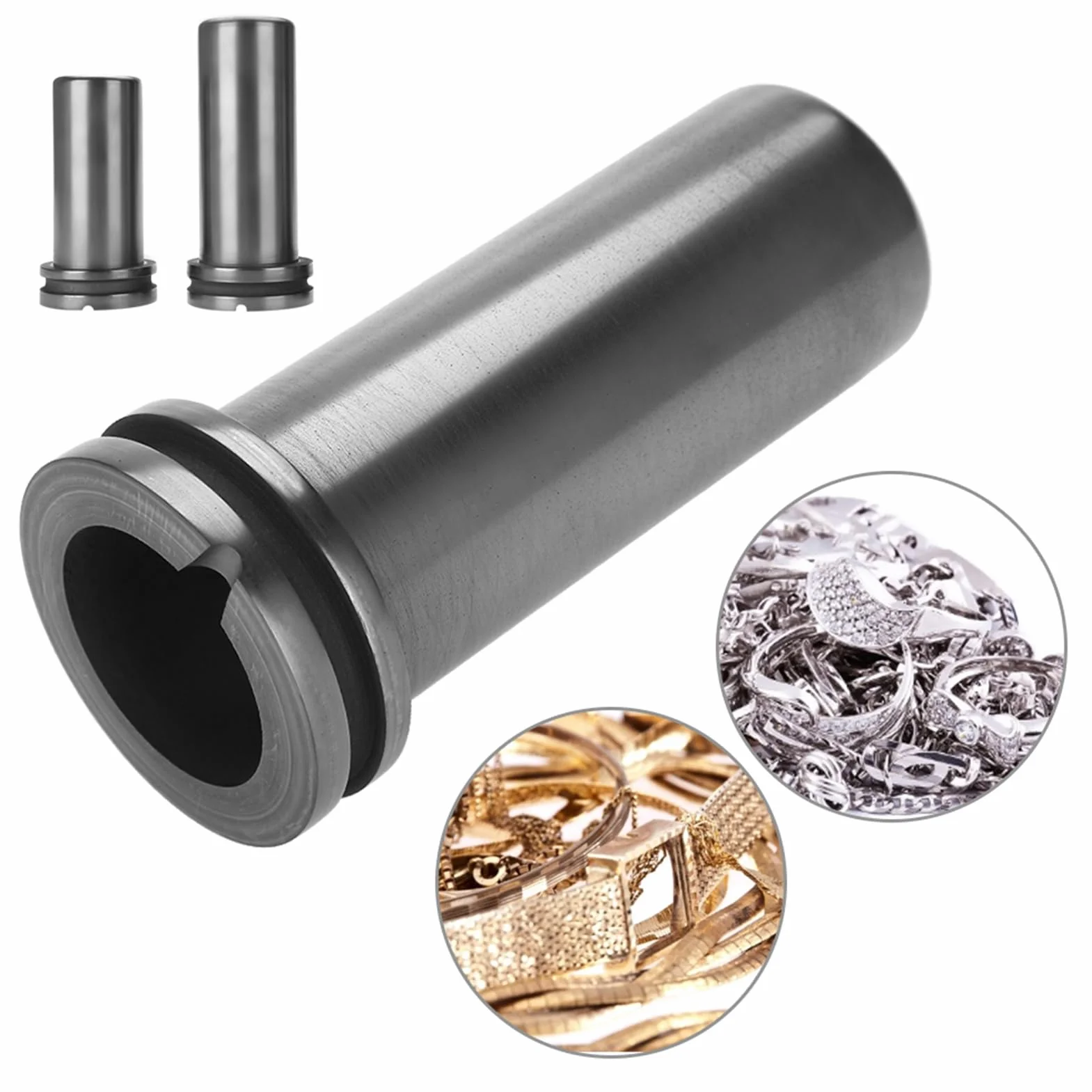 Crisol de grafito de alta pureza molde lingote 3 kg para joyería fundición aluminio latón