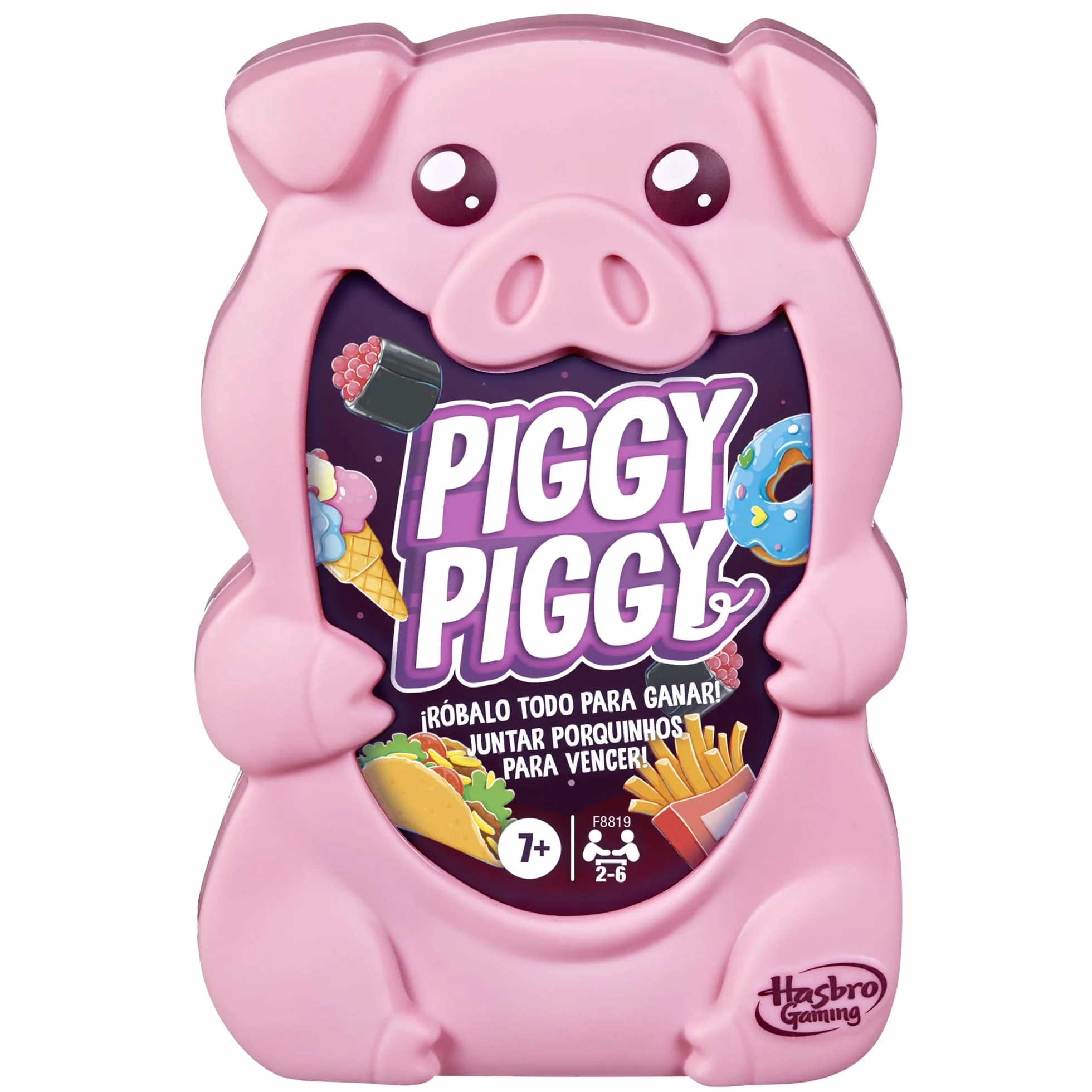Hasbro Gaming Piggy Piggy Juego de Cartas 2-6 Jugadores 7 Años