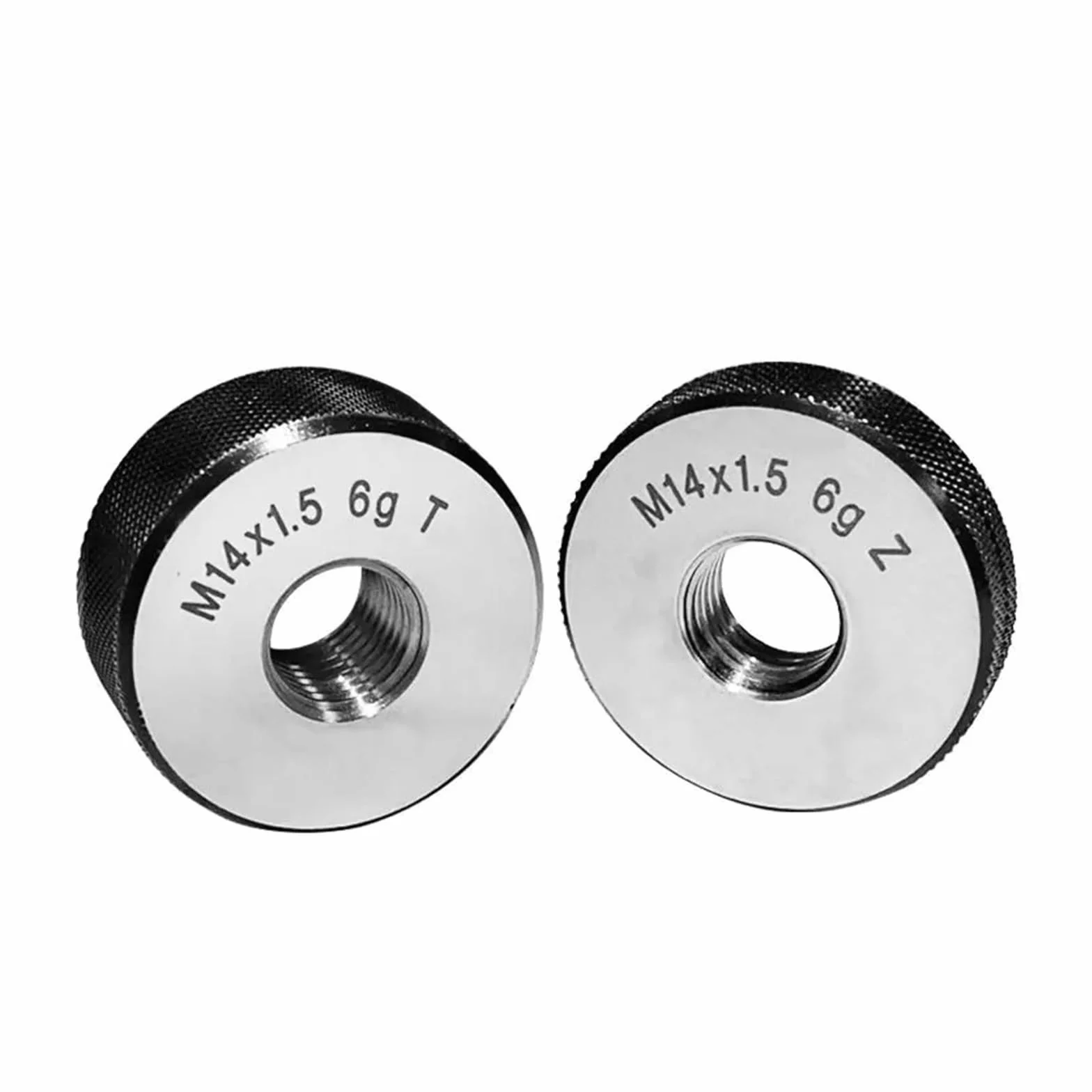 medidor de anillo 1 juego (1 pasa + 1 no pasa) calibre de rosca métrica no estándar de dientes finos M42-M43, herramienta de medición de 6 g, M42, M43 x 1,5, 0,5, 1,25, 0,75, 2(M42X2 6g T Z)