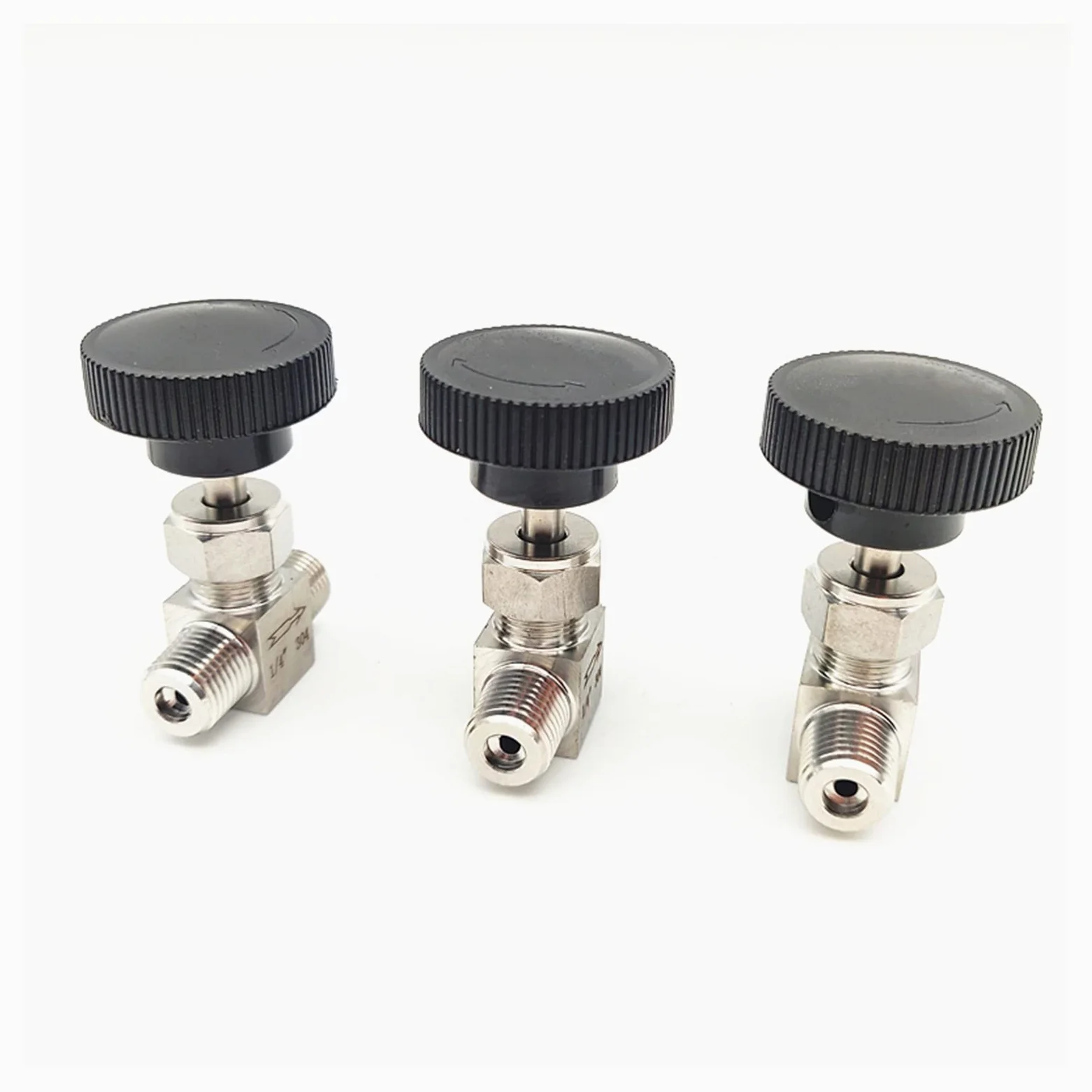 Válvula reguladora de caudal de acero inoxidable 304 - Rosca macho de 1/8", 1/4", 3/8", 1/2" - Válvula de globo for control de precisión (1 unidad)(1/2In)