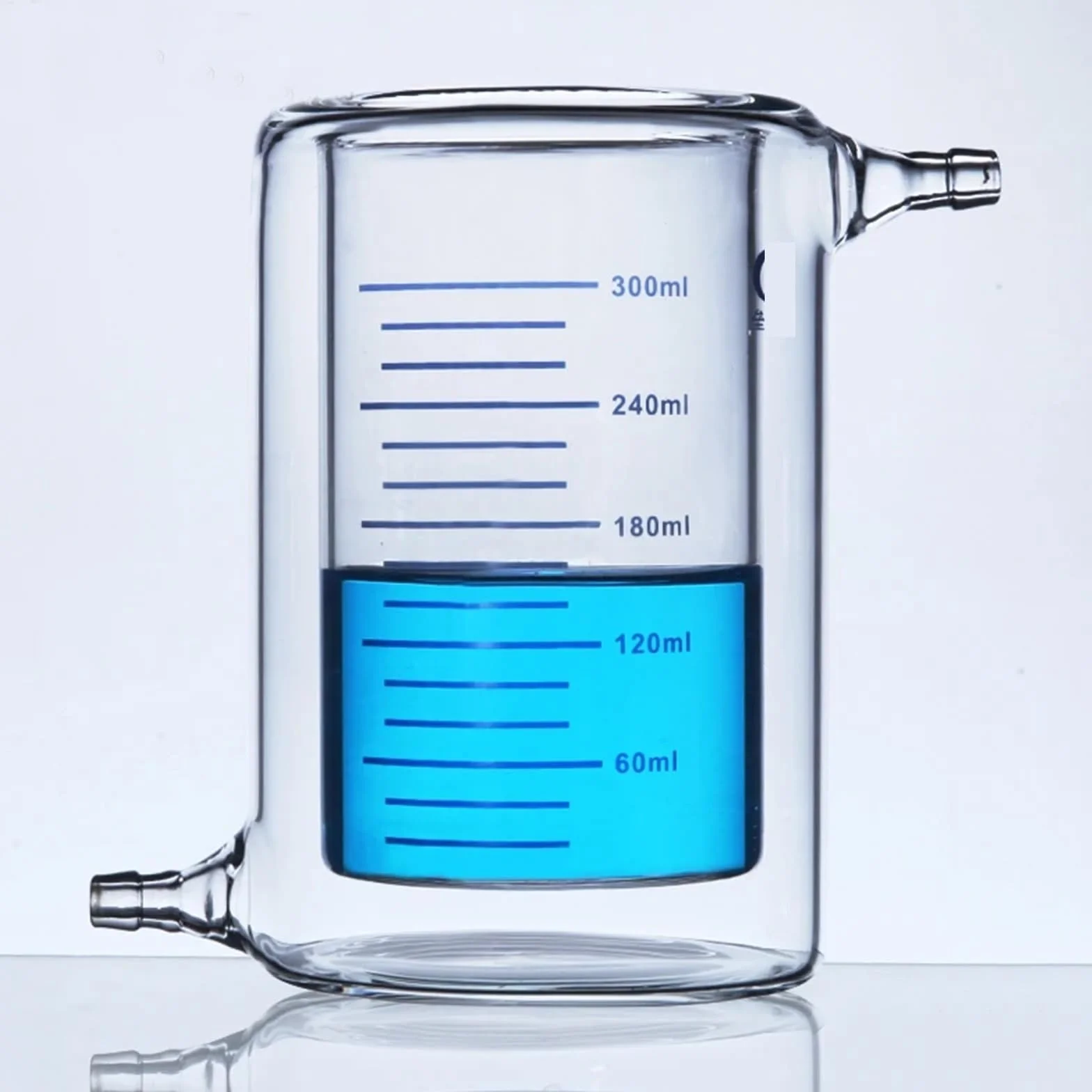 Equipo de laboratorio fotocatalítico, vaso de precipitados con camisa de vidrio resistente al calor de doble capa gruesa 500ml
