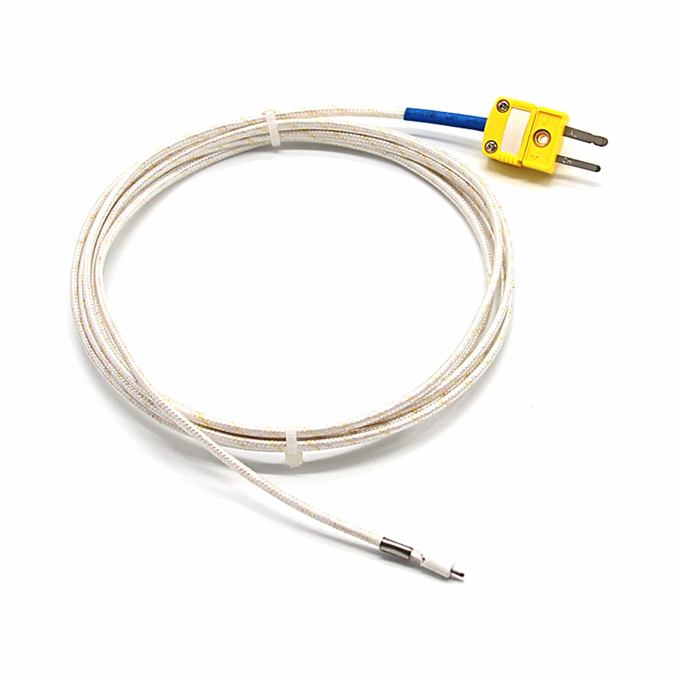Cable termopar tipo K T-PRO fibra de vidrio alta temperatura 0-1000 °C