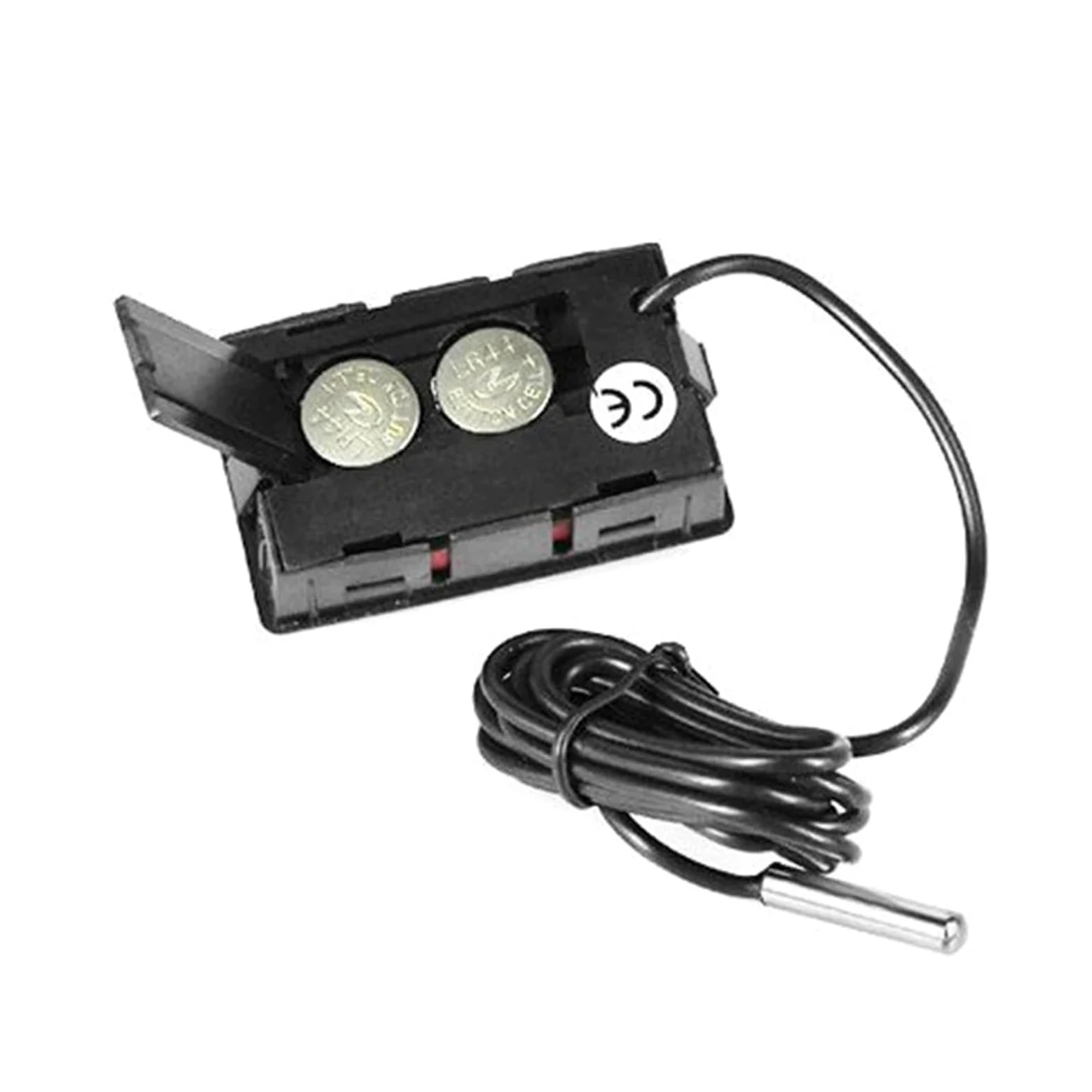 10 Uds Mini termómetro Digital de temperatura for frigoríficos congeladores enfriadores de acuario Mini sonda de 1M negro