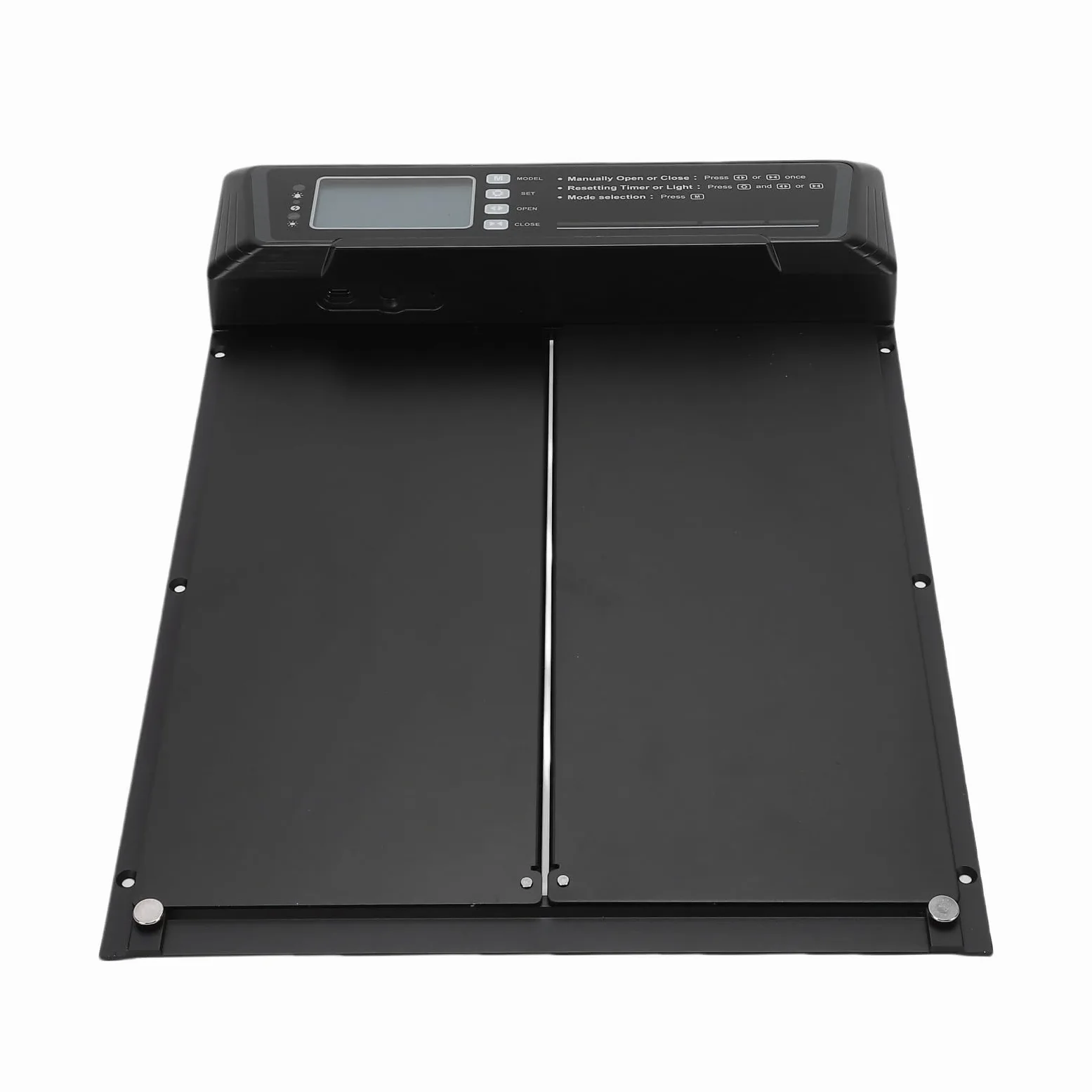 GLOGLOW Puerta Automática para Gallinero, Abridor de Puerta para Gallinero con Energía Solar, Automática para Pollo con Sensor de Luz, Temporizador, Control Remoto, Alarma