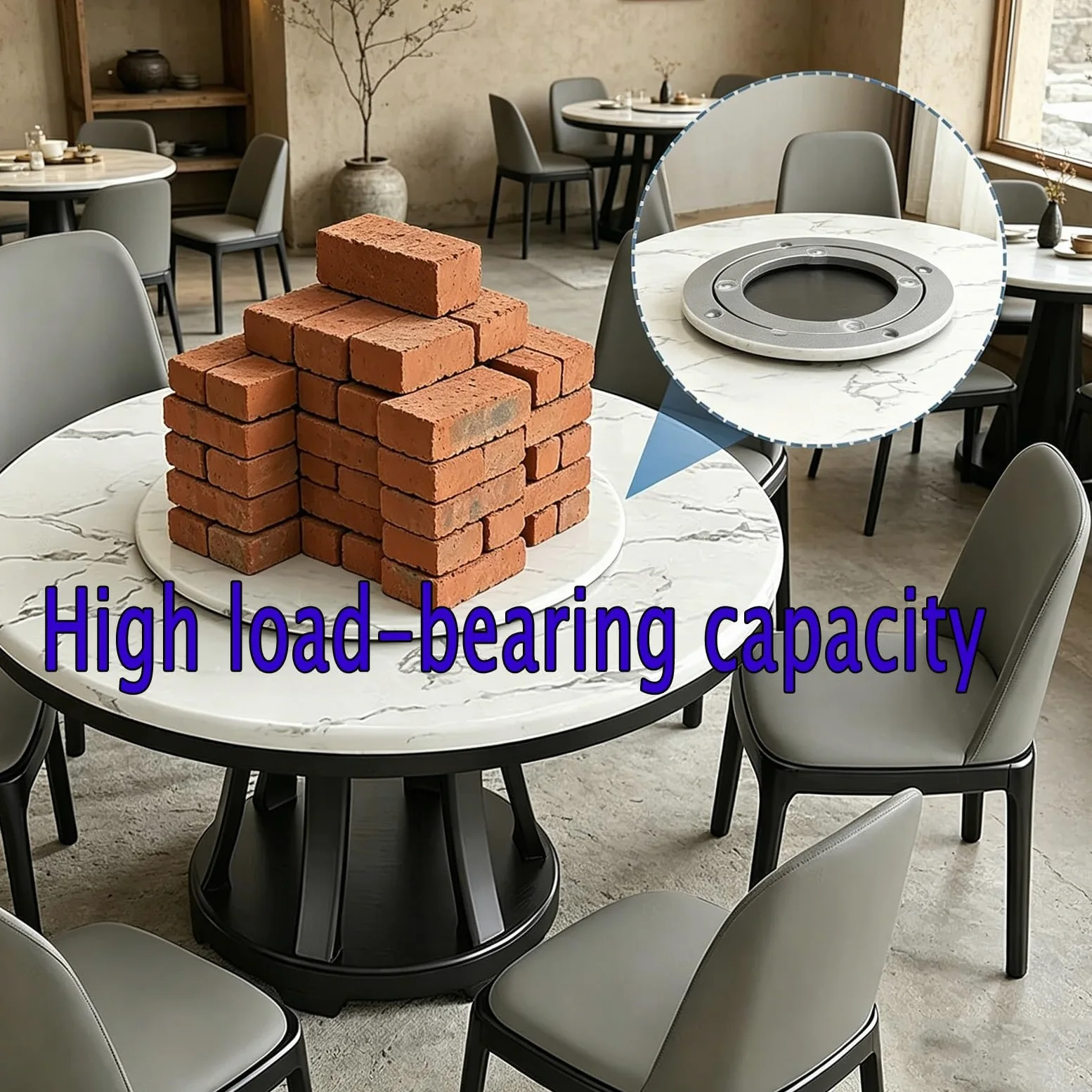 Rodamientos De Plataforma Giratoria,Pista Giratoria,Lazy Susan Giratoria | Placa Giratoria,Plato Giratorio,Metal De Aluminio,Para Hardware De Rodamiento De Plato Giratorio(450mm(18 inches))