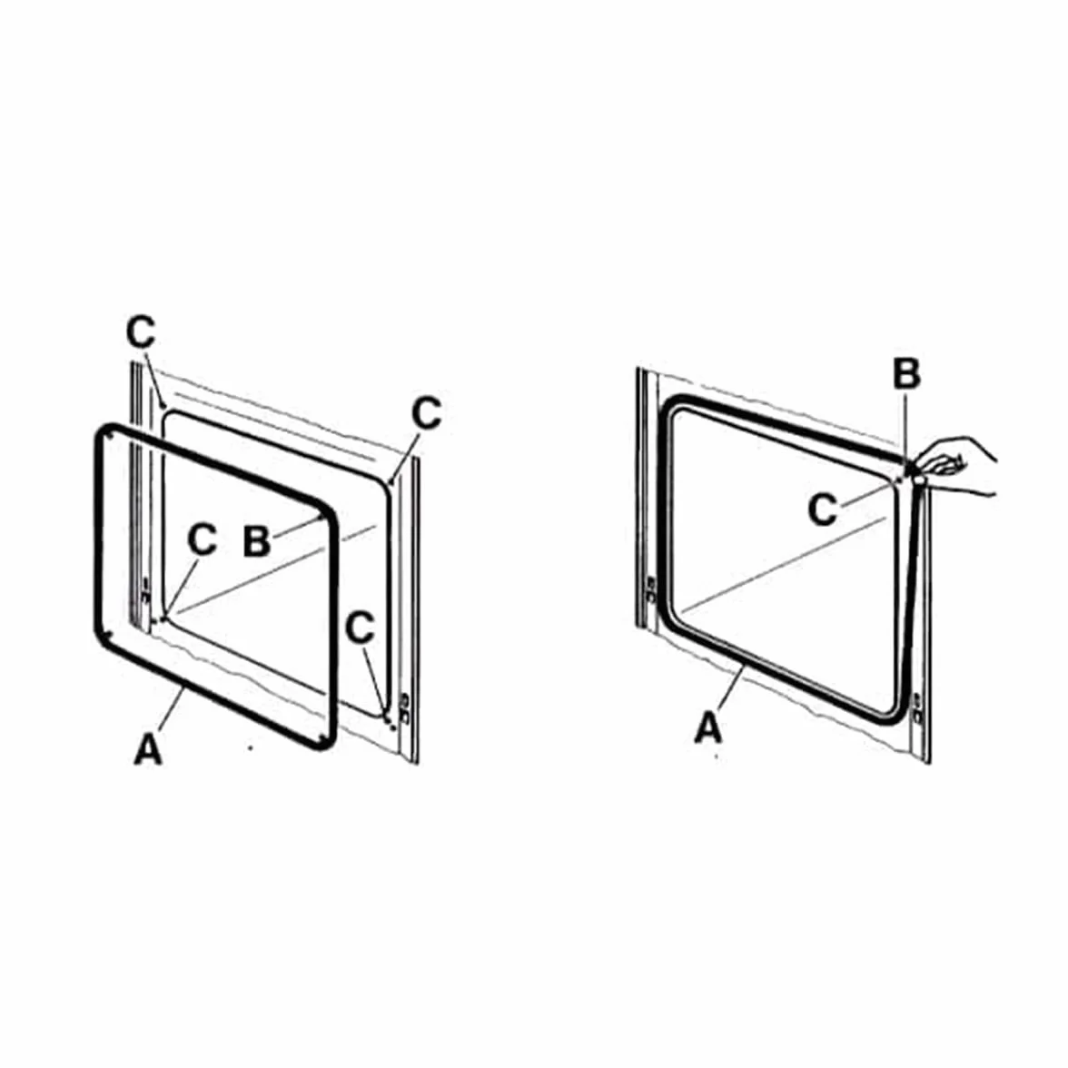 Recamania Goma Puerta Horno 490x360mm Compatible Bosch Balay Siemens 4 Ganchos