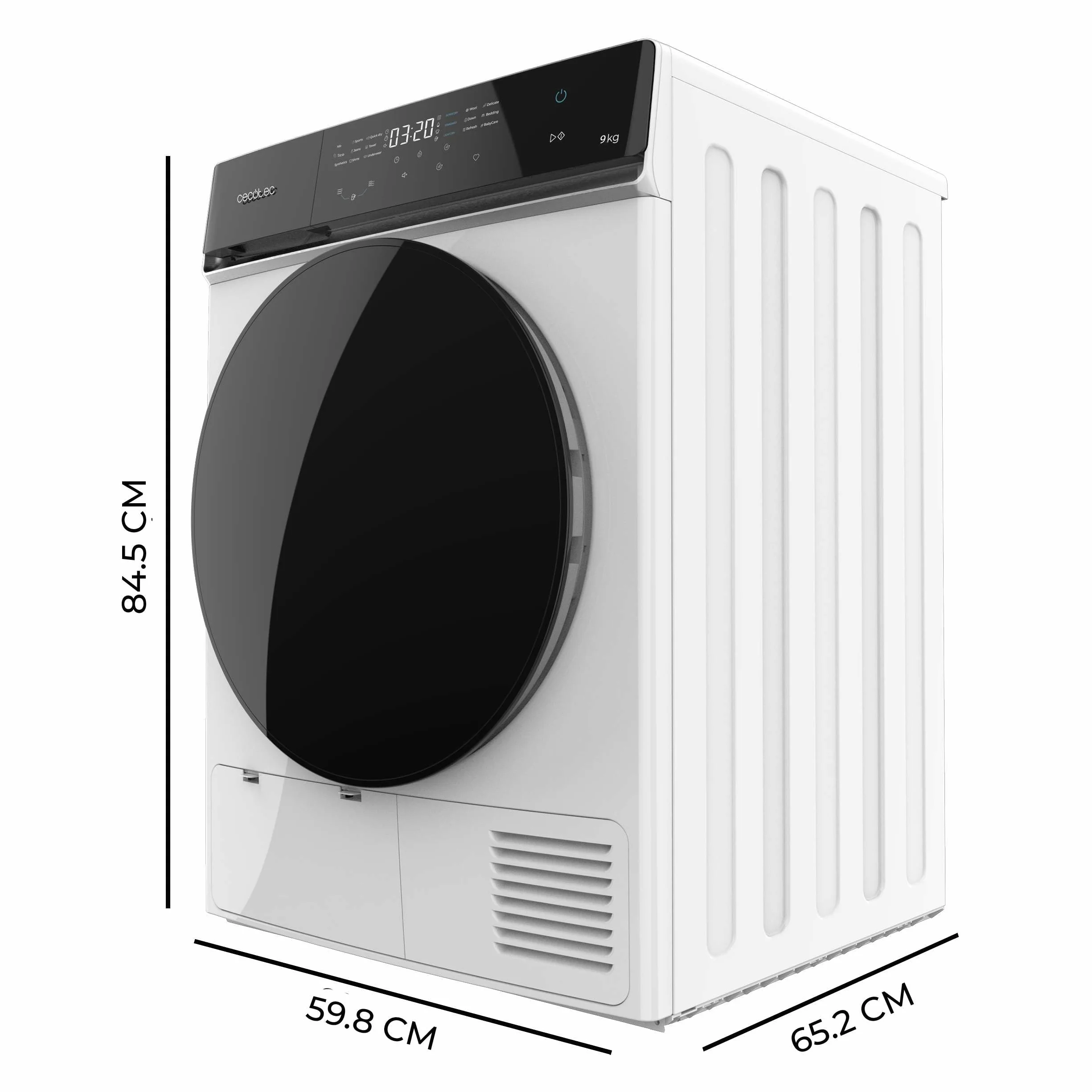 Cecotec Secadoras Bolero DressCode Dry 9400 A++ 9kg Bomba De Calor Clase A++ Tambor Acero Inoxidable
