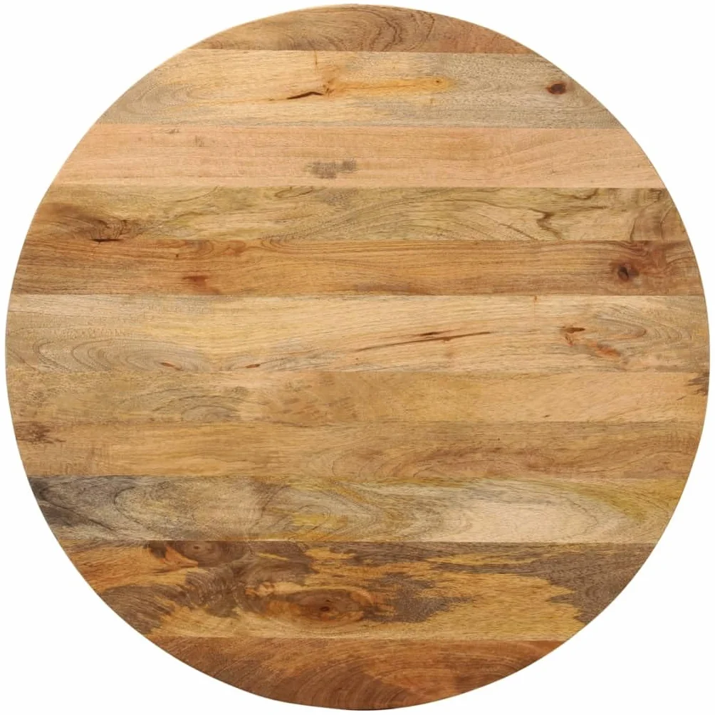 vidaXL Tablero de Mesa Redondo Madera Maciza de Mango Ø 90x3,8 cm, Superficie de Mesa, Tablero de Mesa de Madera, Tablero de Mesa de Centro