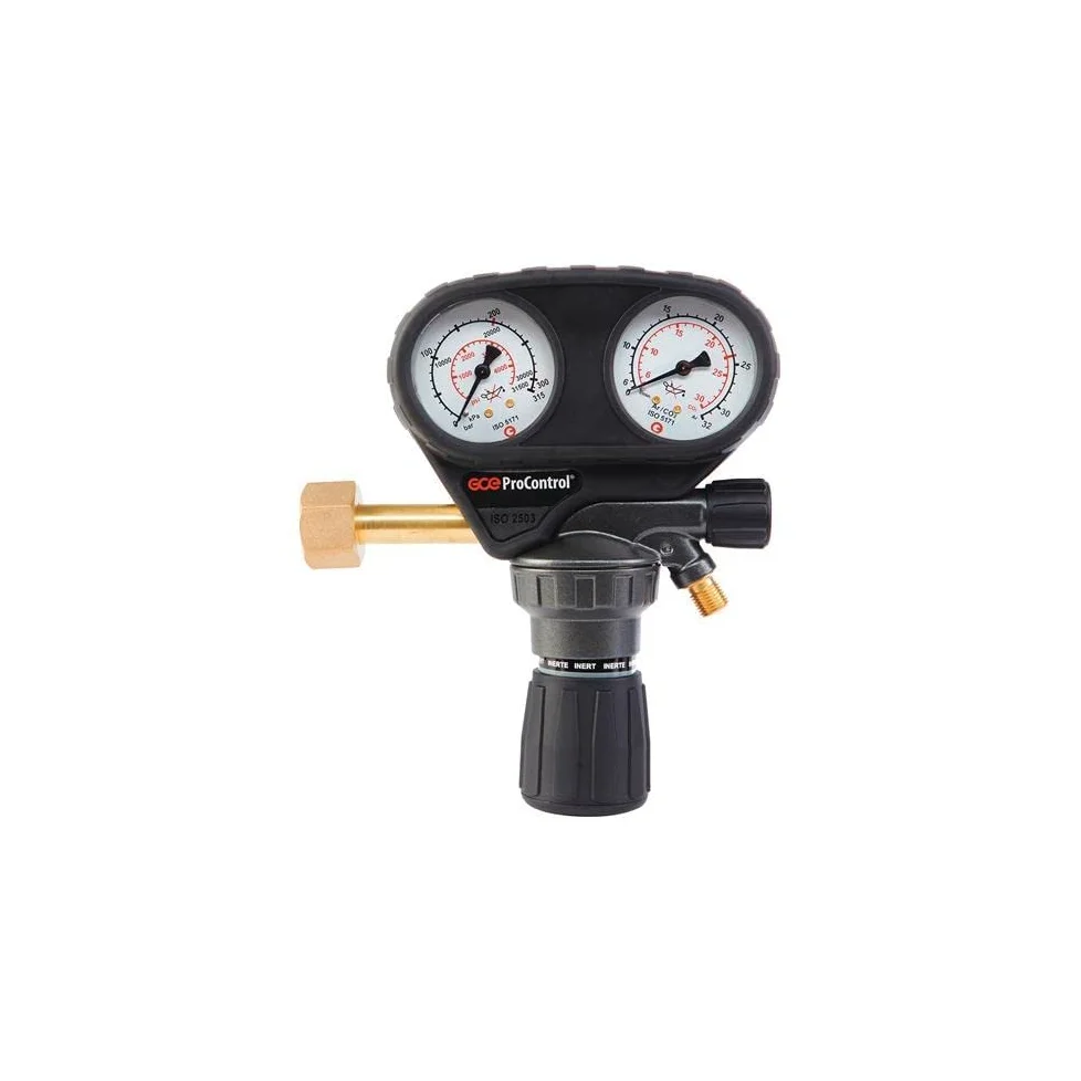 Argon/CO2 GCE ProControl - Reductor de presión (0-30 l/min, 200 bar, según DIN EN ISO 2503)