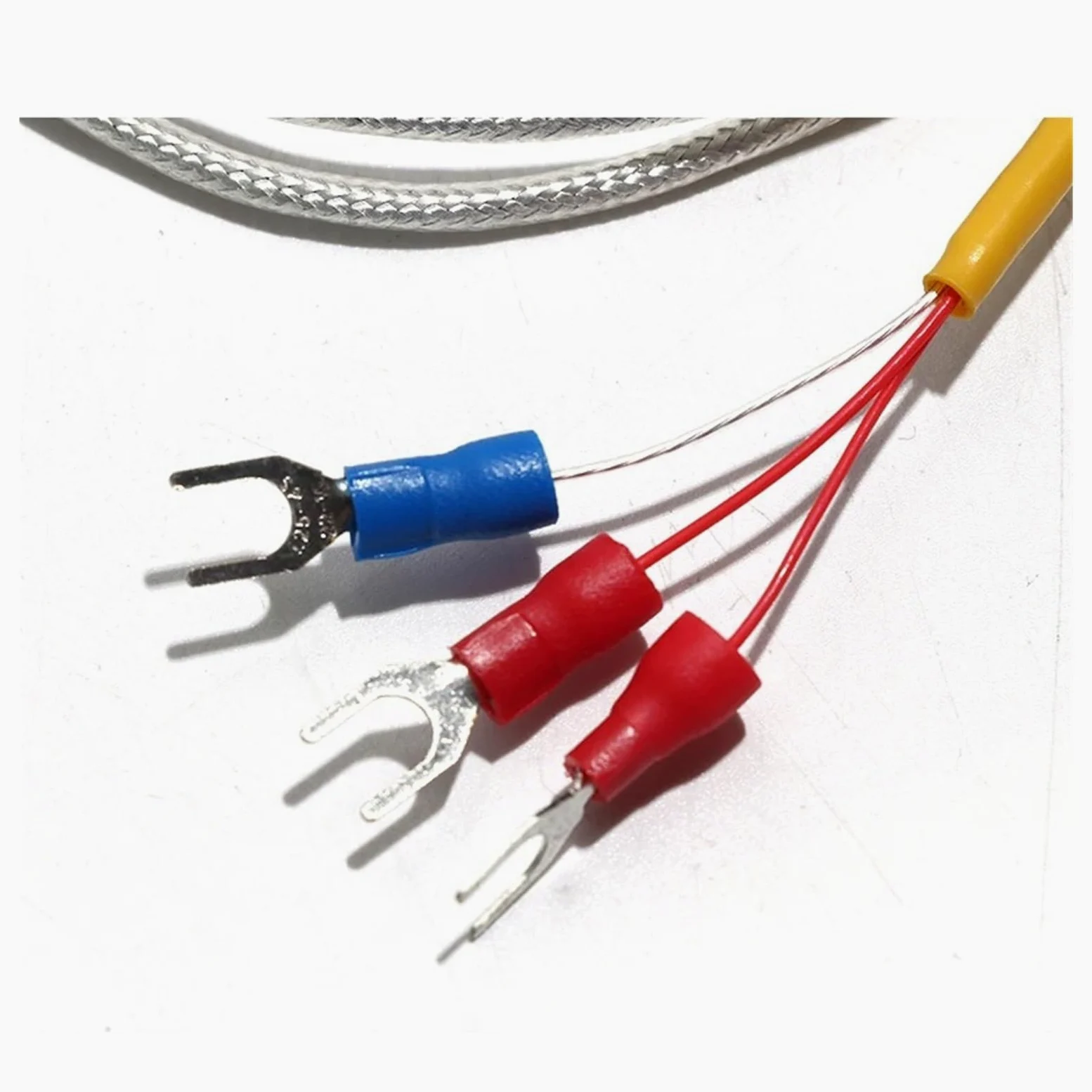 Termopar tipo K, Sensor de temperatura resistencia PT100 con aislamiento Sonda cilíndrica/tipo parche Opciones longitud cable 1 M a 5-60 ~ 180 ℃(Cylindrical,Cable length 5M)