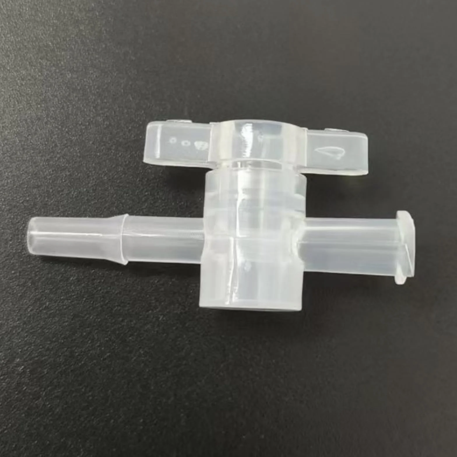 Válvula de llave de paso de 2 vías de 100 piezas con conexiones de púas for laboratorio, maquinaria de alimentos y equipos de acuario(Clear)