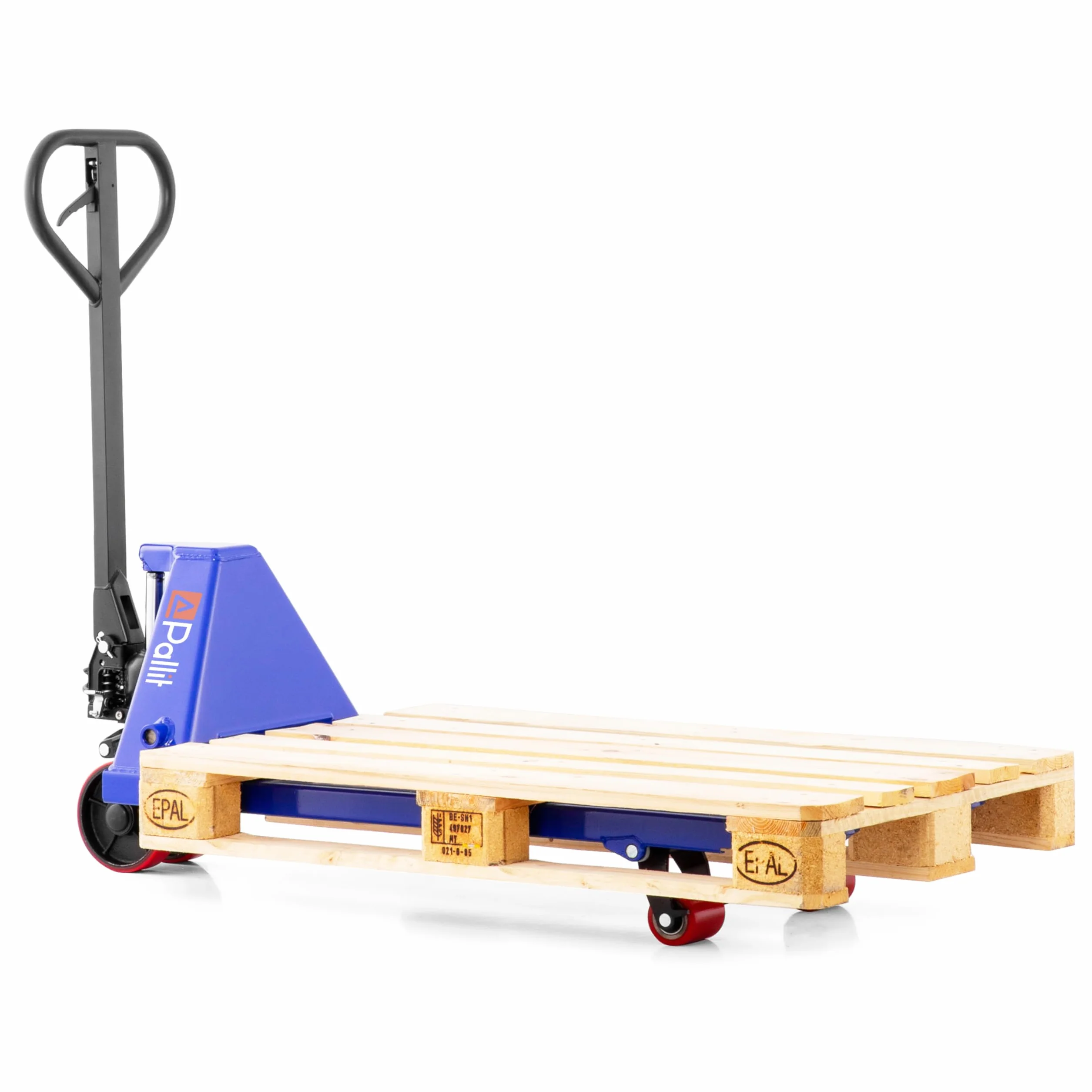 Pallit Transpaleta manual FIVE-S | 2,5 t / 2500 kg Capacidad de carga | 1150 mm Longitud de la horquilla | Ruedas de PU | Europalets