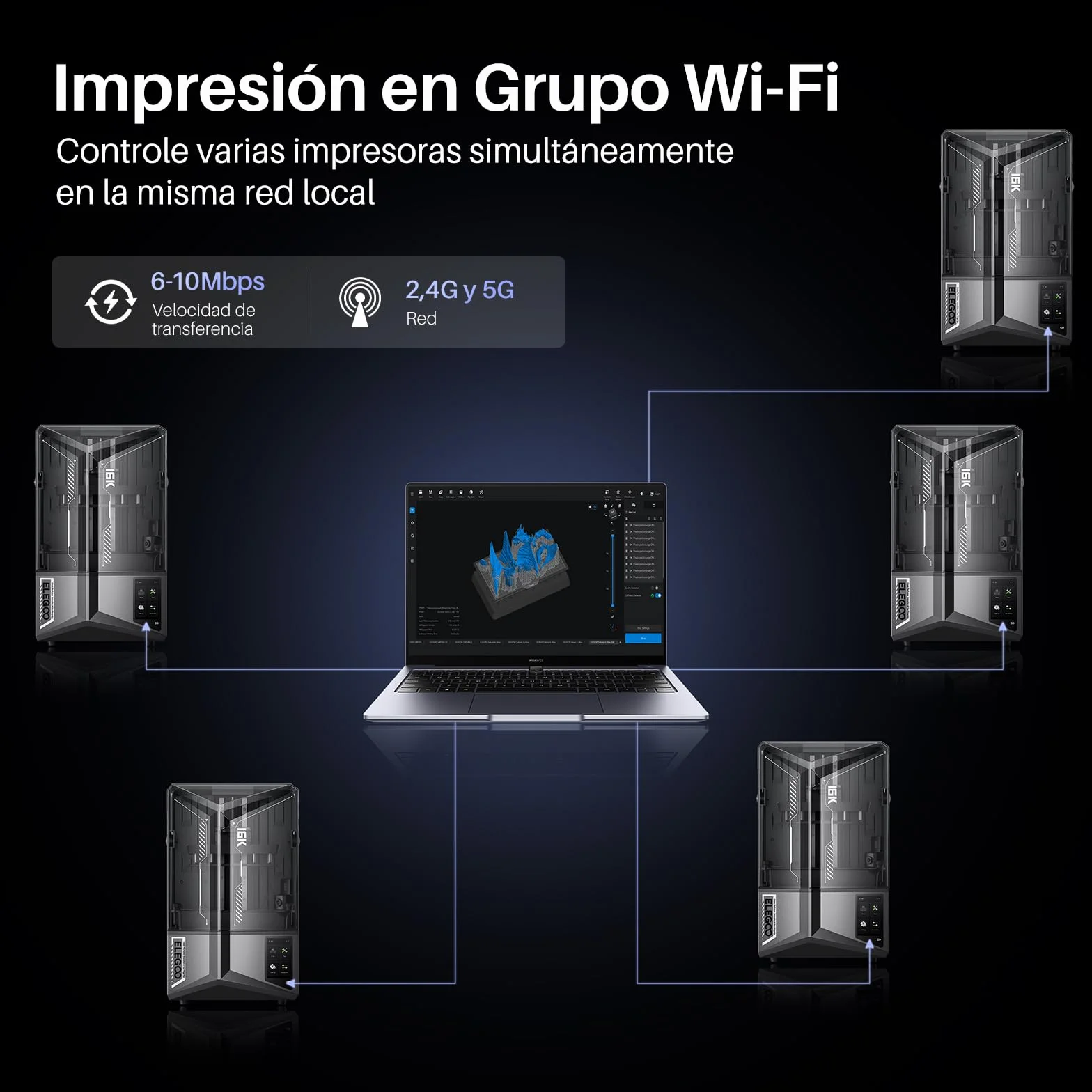 ELEGOO Saturn 4 Ultra 16K Impresora 3D Resina, Calentador de Tanque Inteligente, Impresión de 150 mm/h, Cámara AI con Luz, Impresión en Clúster WiFi, Gran Tamaño de Impresión: 211,68118,37x220 mm³