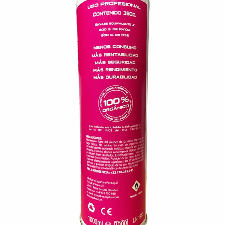 FREEZE +32 Kit Completo Sustituto Orgánico R410A R32 800g Gas Refrigerante Válvula Manguera Carga A/C Doméstico