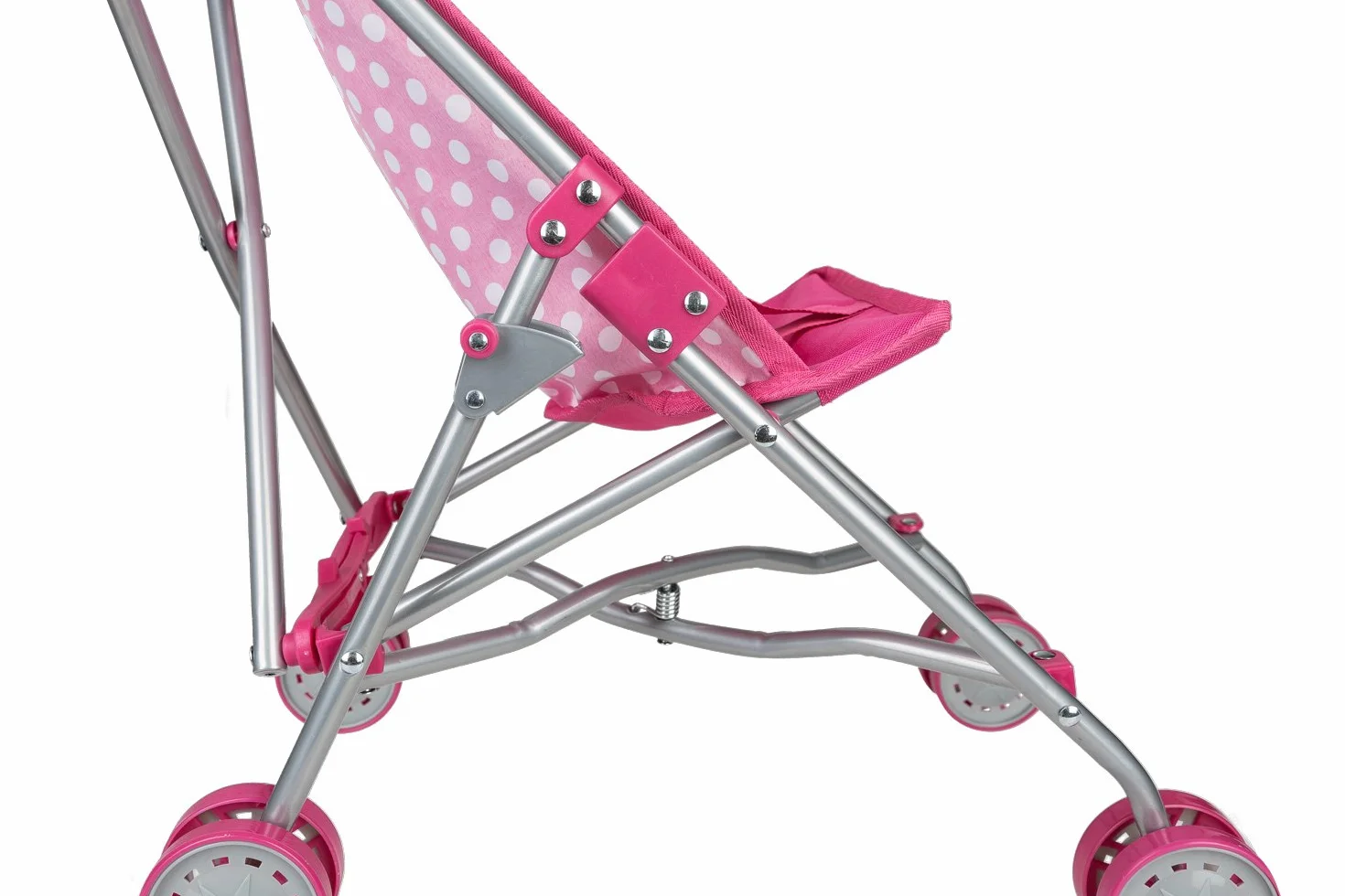 Idena Carrito para Muñeca Plegable Rosa Puntos