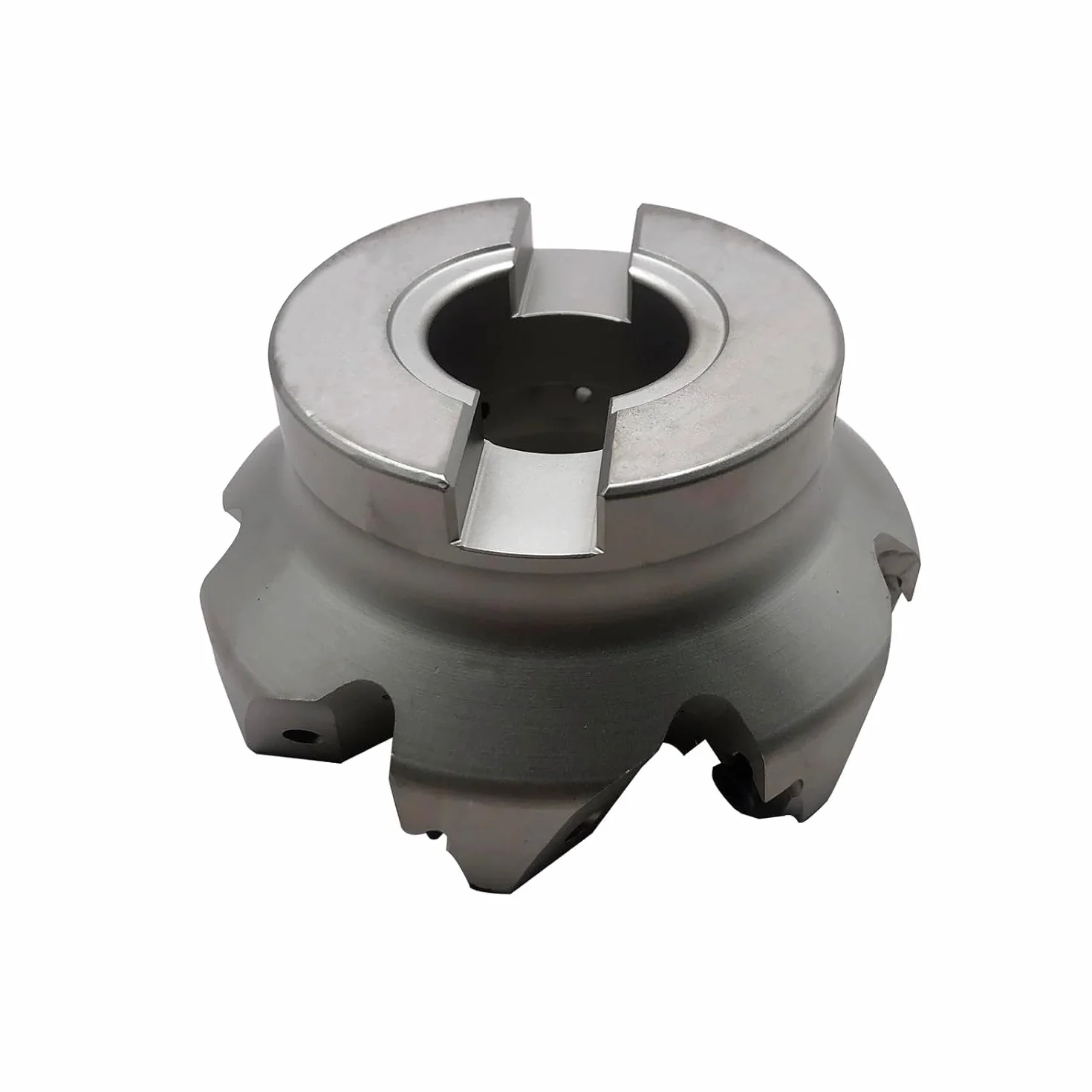 Fresa facial indexable de 7 flautas MFWN90 100-32-7T con refrigeración interna