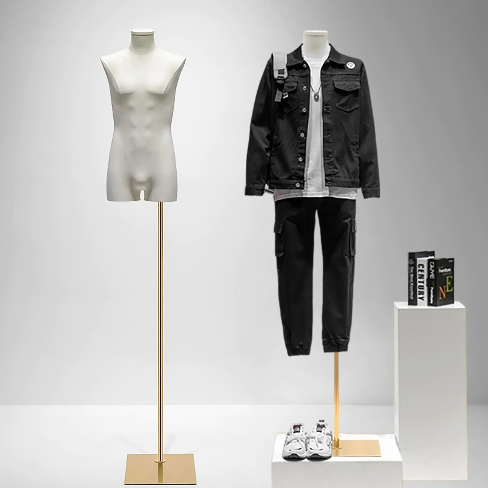 Maniquí Masculino para Hombre con Torso Ajustable en Altura, maniquí de Cuerpo Entero para Hombre, diseño de Moda y Ropa Masculina