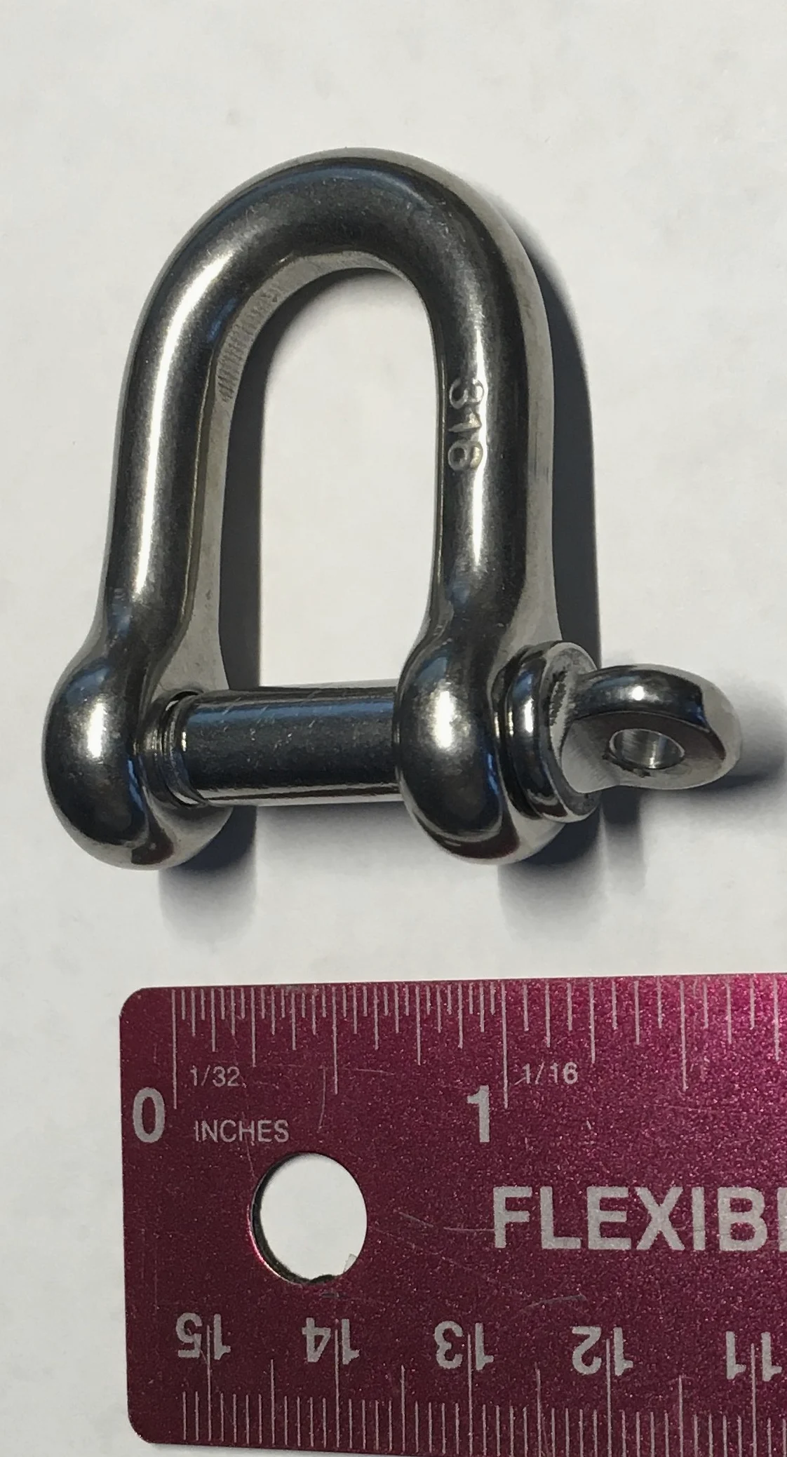 US Stainless 4 piezas de acero inoxidable 316 Grillete en D forjado grado marino 8mm (5/16") Dee