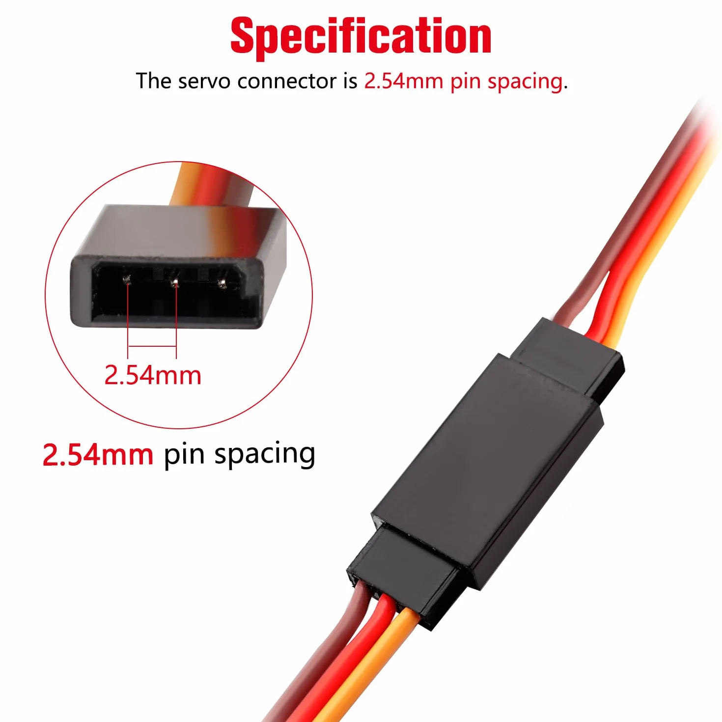 YIXISI 20 Sets 3 Pin JR Servo Connector Male Female Crimp Pin Kit Compatible Futaba JR Hitec Spektrum RC