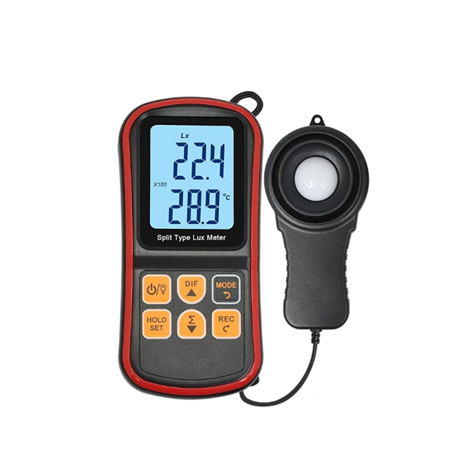 Espectrofotómetro, Medidor De Lux Dividido Digital GM1030 Medidor De Luz 0~200000 Lux Luxómetro Instrumento Probador De Iluminancia Medidor De Luz LCD Fotómetro