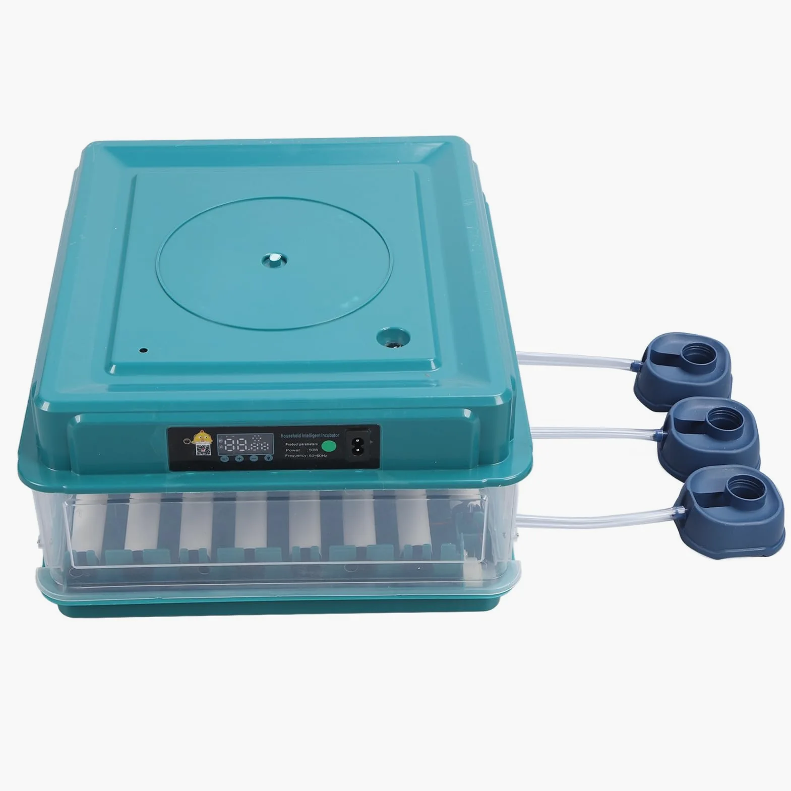 Controlador de Incubadora de Huevos, Controlador de Temperatura de Incubadora de Fácil Observación, Luz LED con Giro Automático para Laboratorios (Enchufe europeo 220V 38 huevos)
