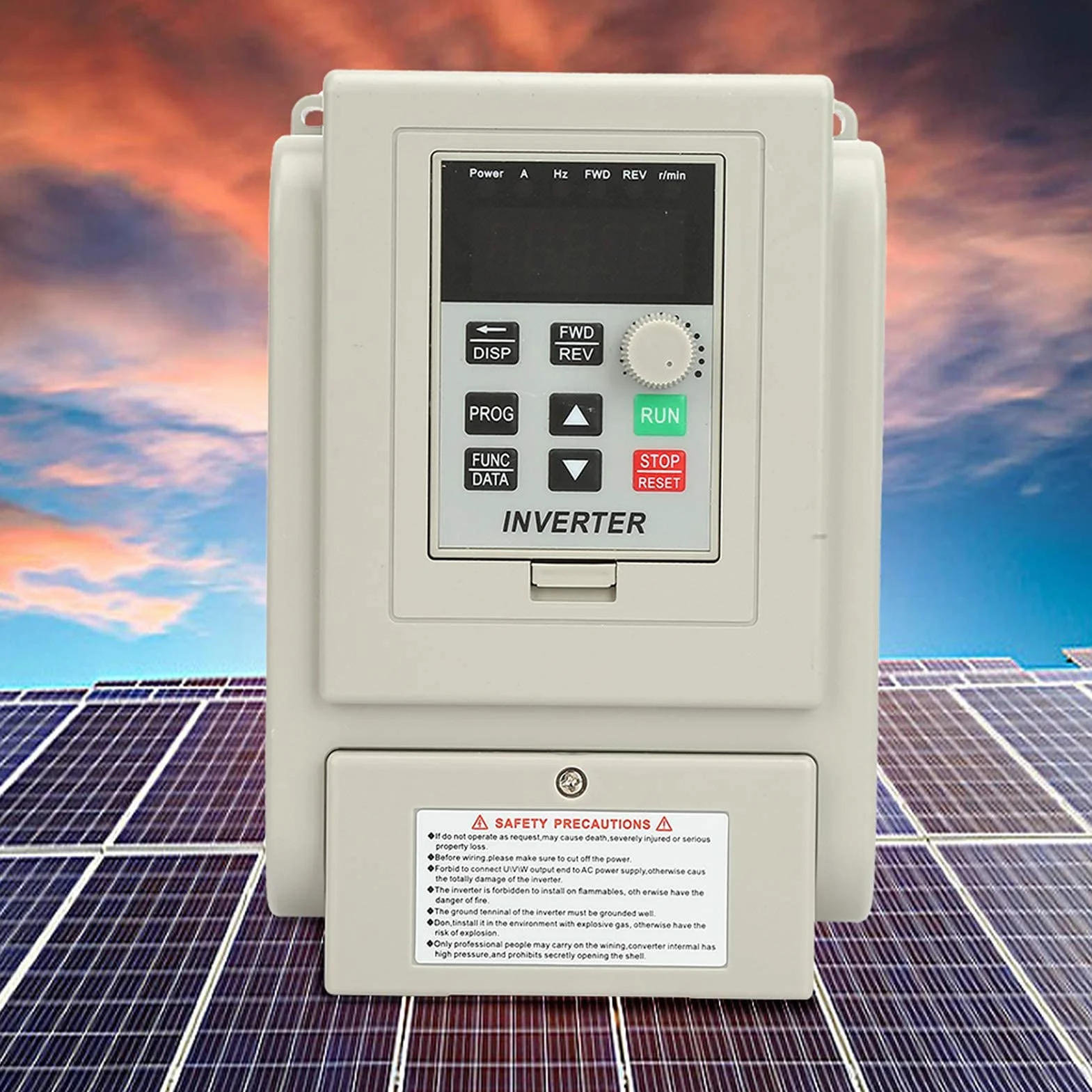 Unidad de frecuencia Variable VFD AT2-0750X Inversor VFD 220V Ca Inversor de Accionamiento de Frecuencia Variable Controlador de Velocidad VFD para Motor Monofásico de 0,75 KW