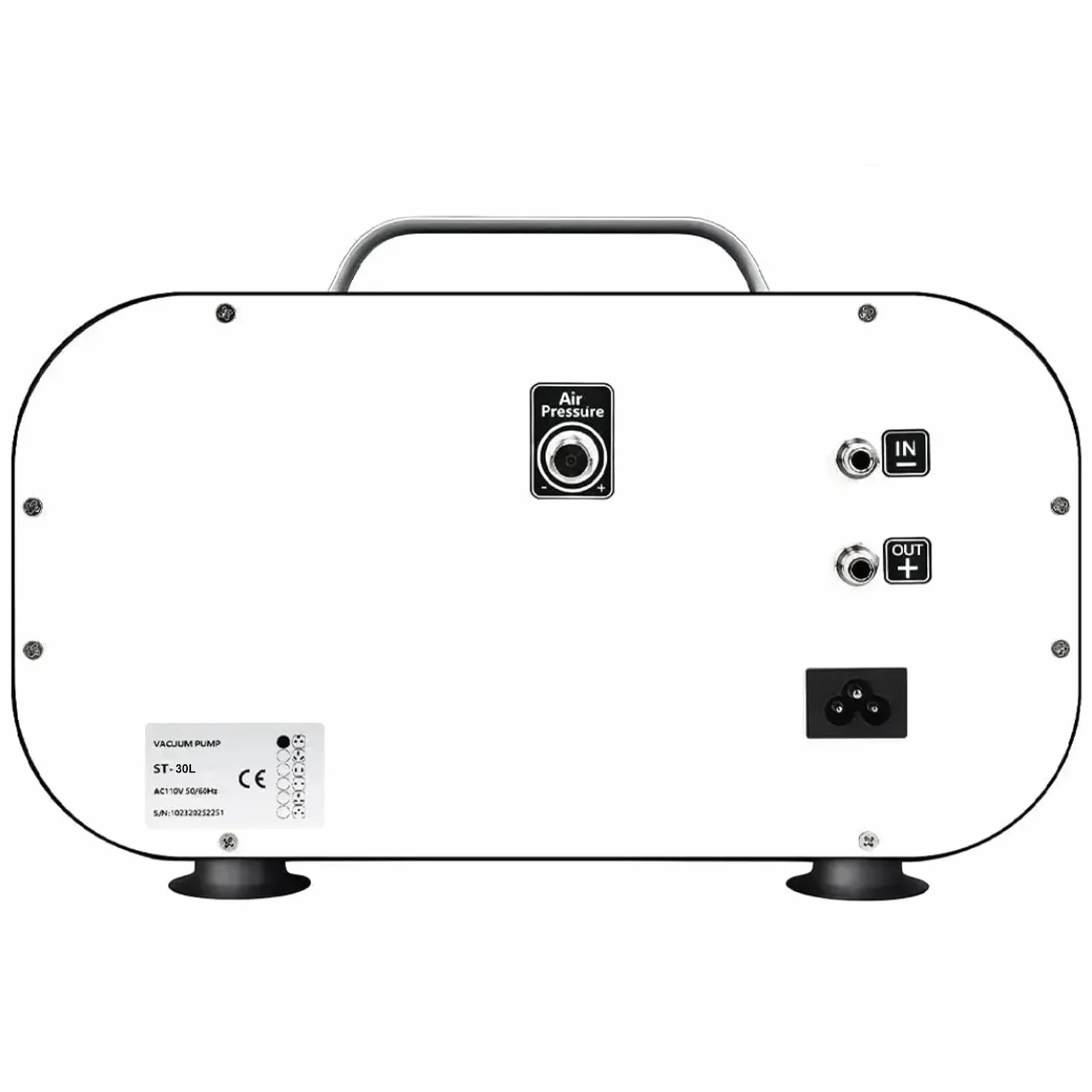 stonylab Bomba de vacío de diafragma, Bomba de vacío compacta sin aceite Bomba de presión con tasa de bombeo de 30 L/min para trabajos de laboratorio de destilación de filtración, 110-220 V