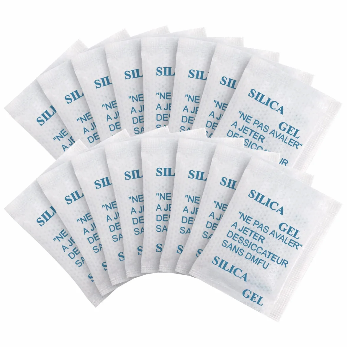 Gel de sílice Desecante 3 Gramos x 100 Bolsitas Absorbentes de Humedad Resistentes al Aceite para Almacenamiento de Alimentos
